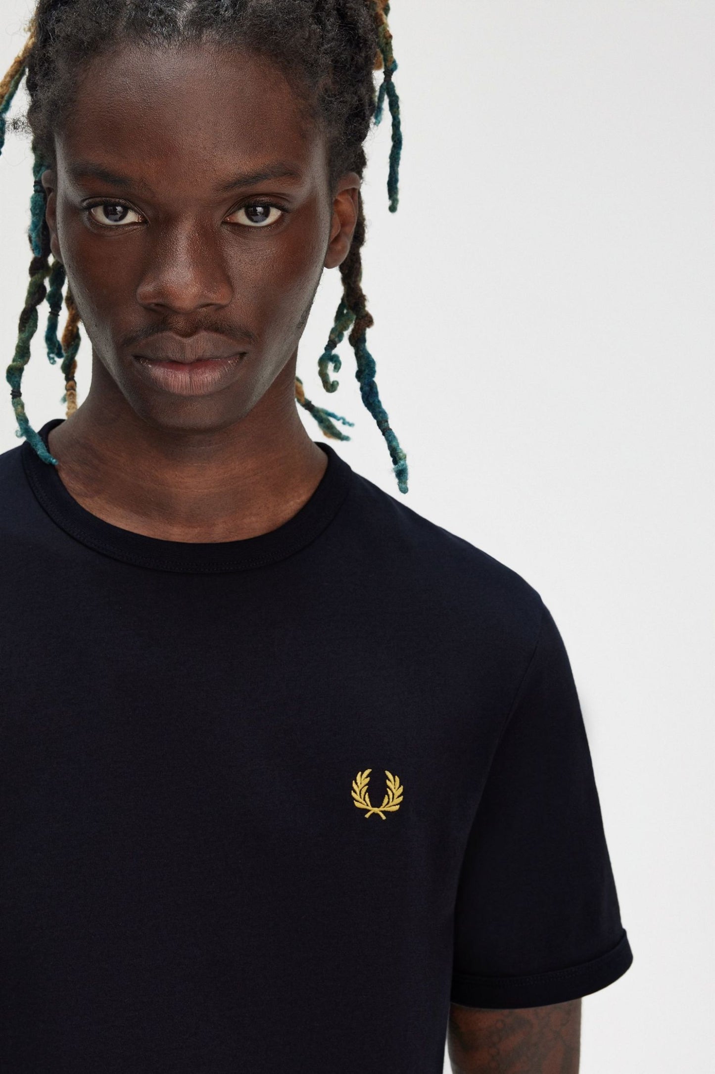 Fred Perry Ringer T-Shirt Navy / Honeycomb