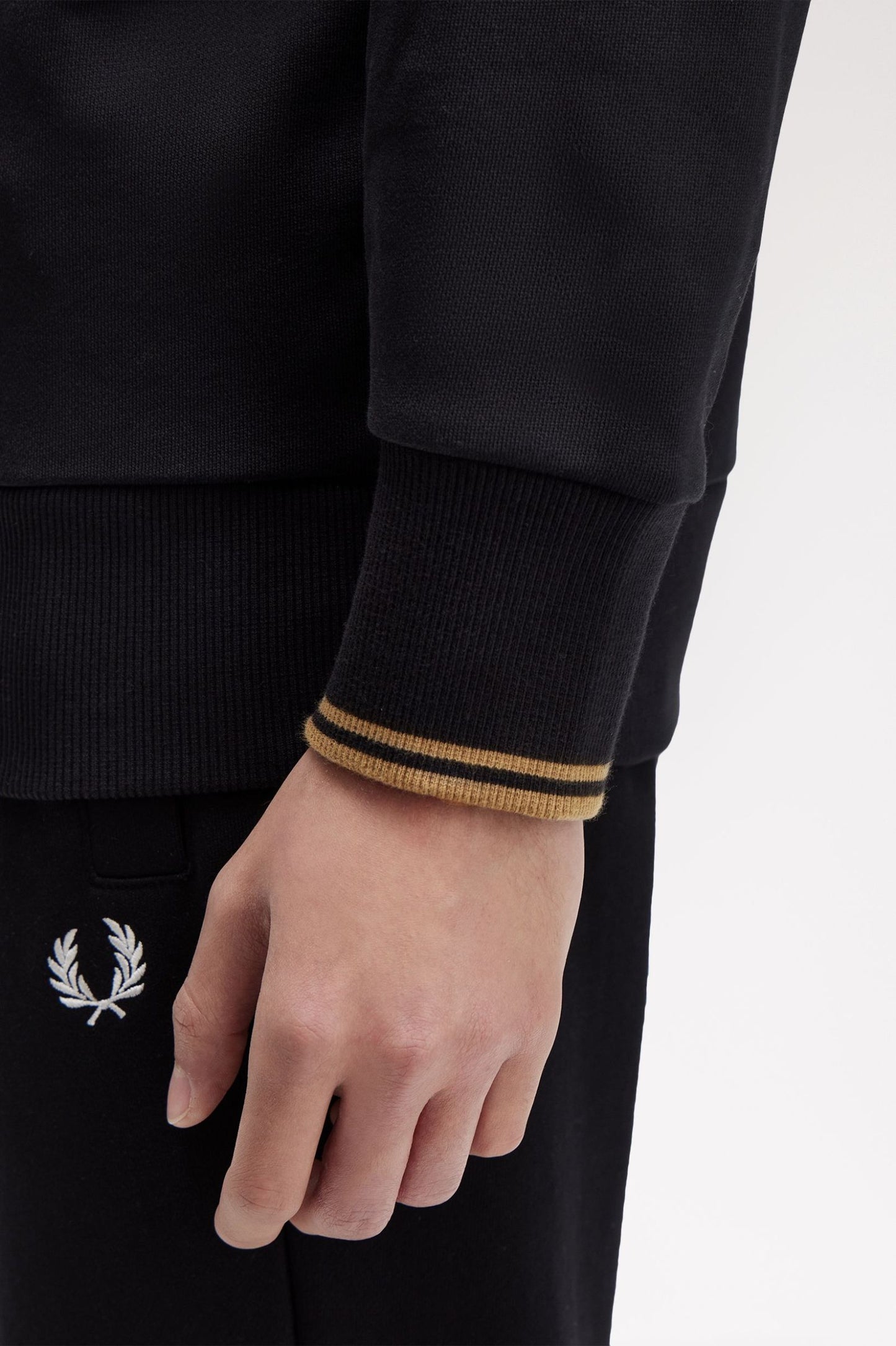Fred Perry Half Zip Sweatshirt Black / Shadestone