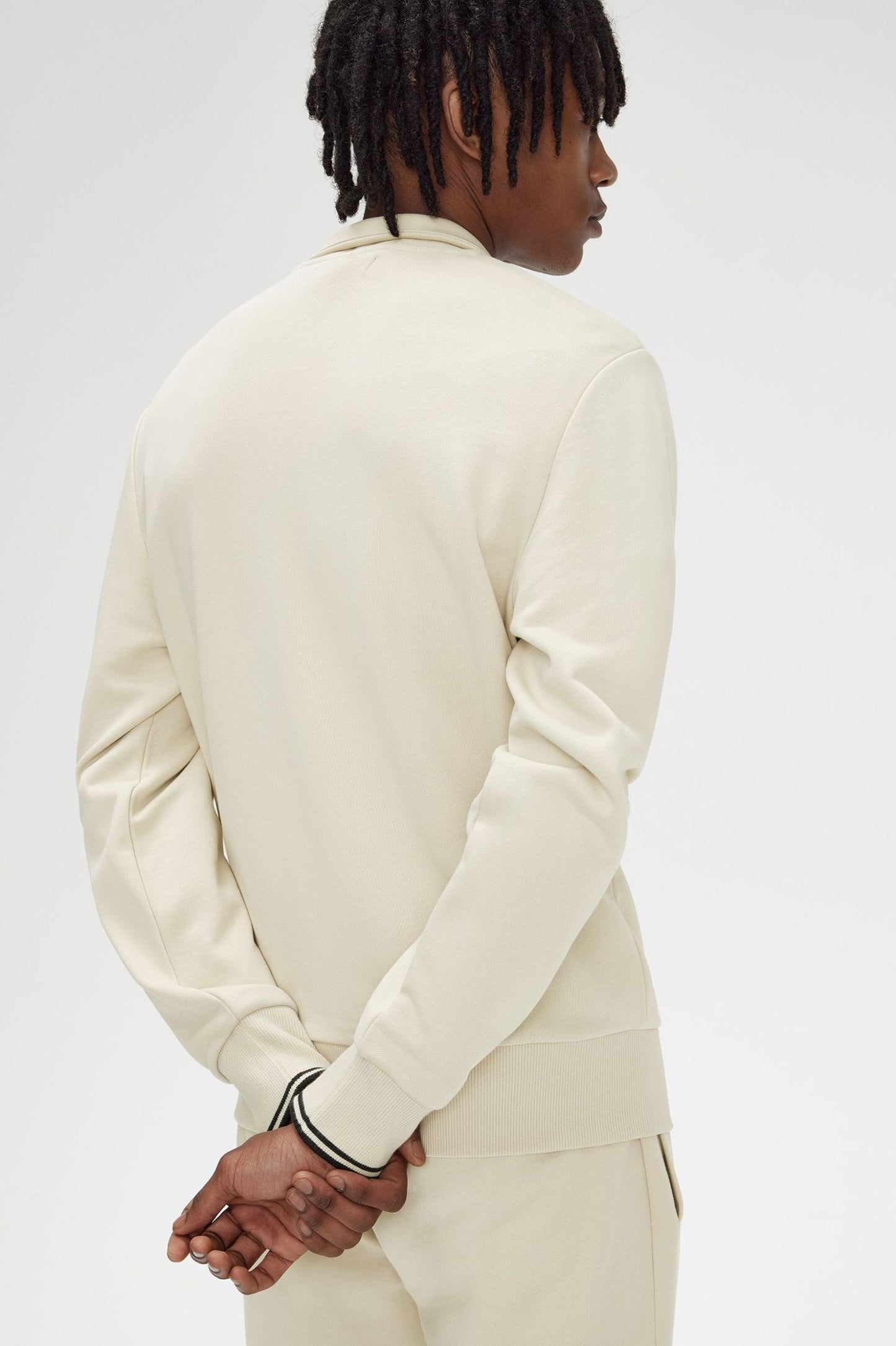 Fred Perry Half Zip Sweatshirt Oatmeal / Black