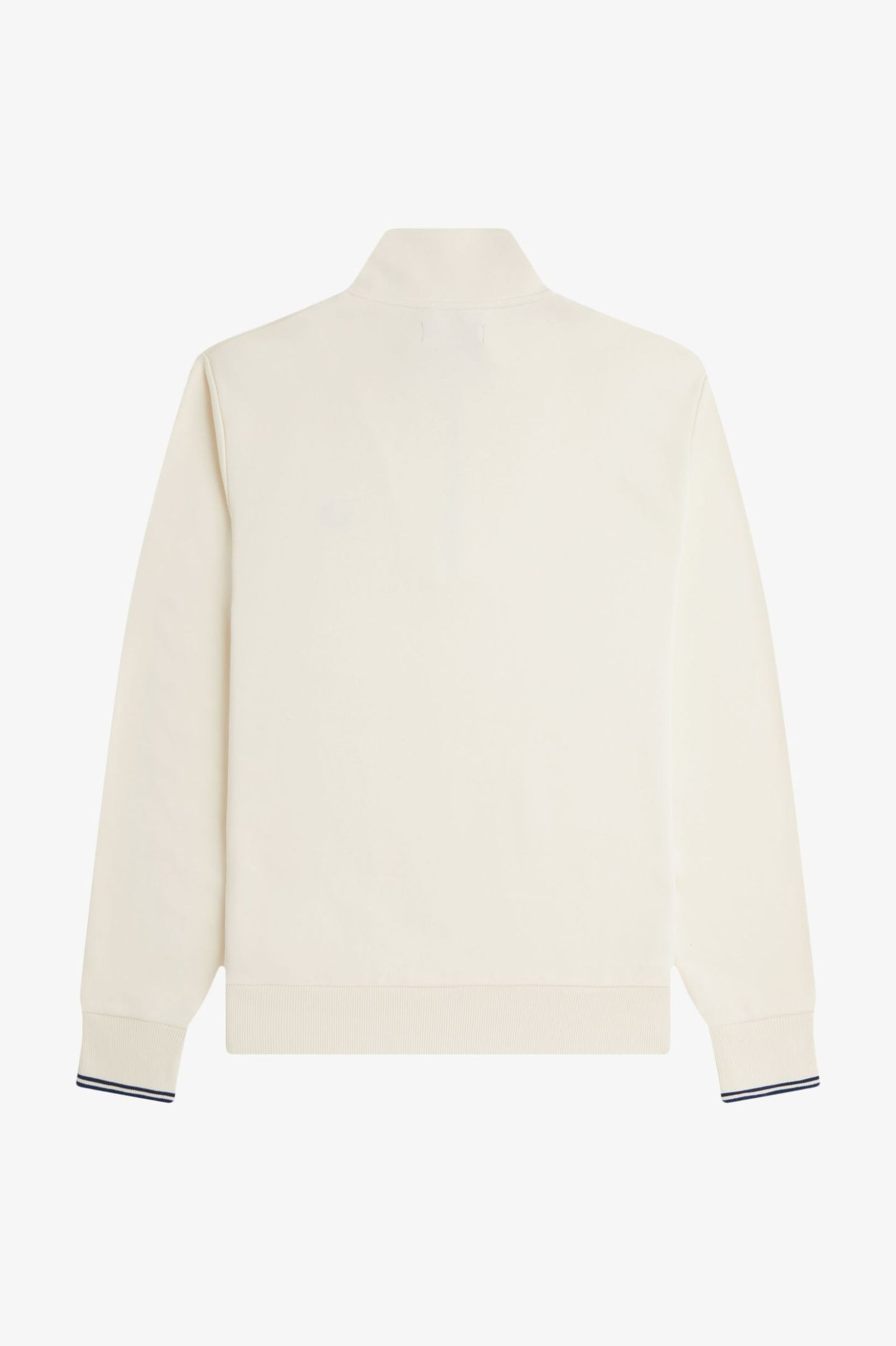 Fred Perry Half Zip Sweatshirt Ecru / Tennisblue