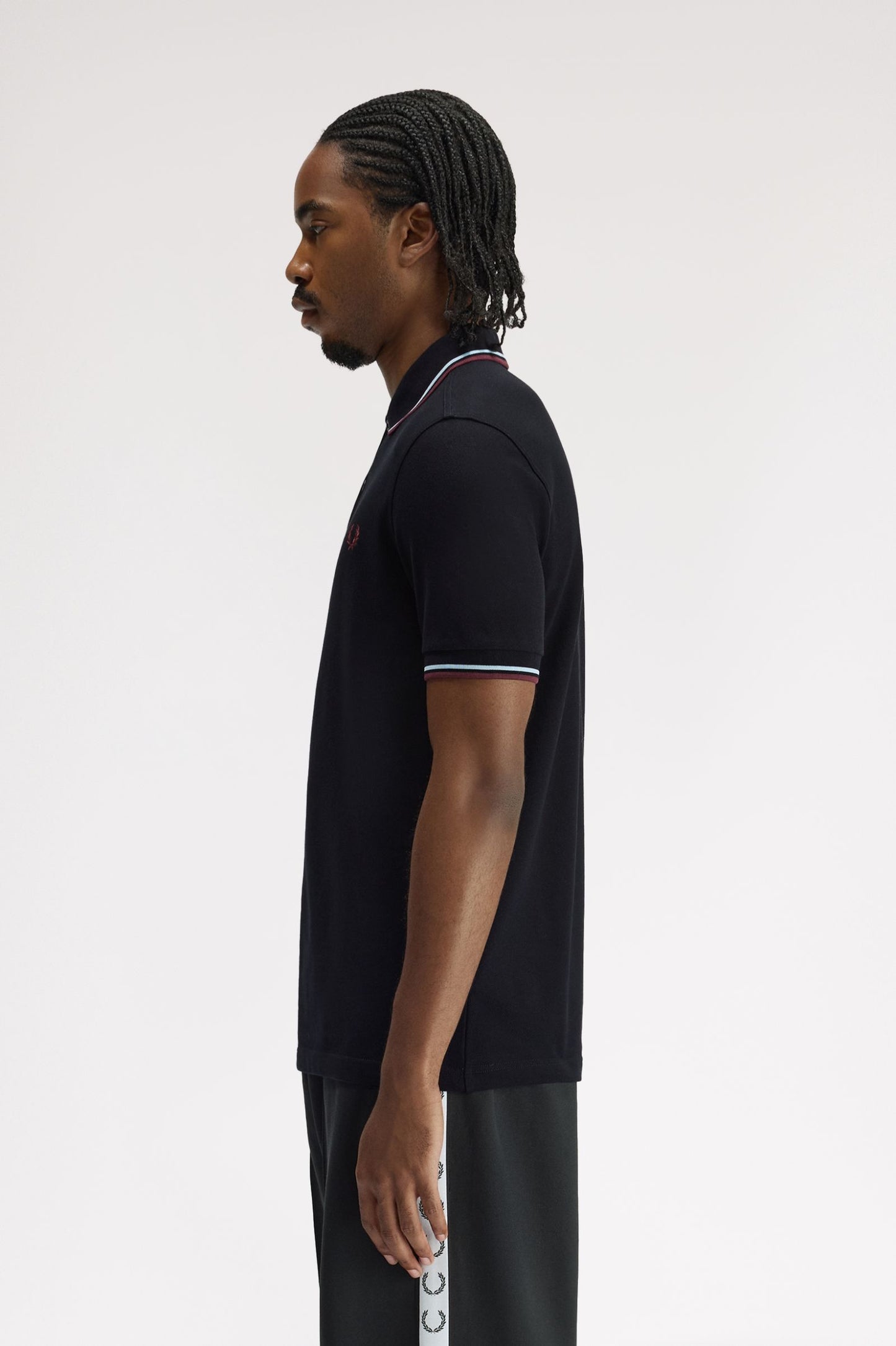 Fred Perry Polo M3600 Black / Ball Boy Blue / Oxblood