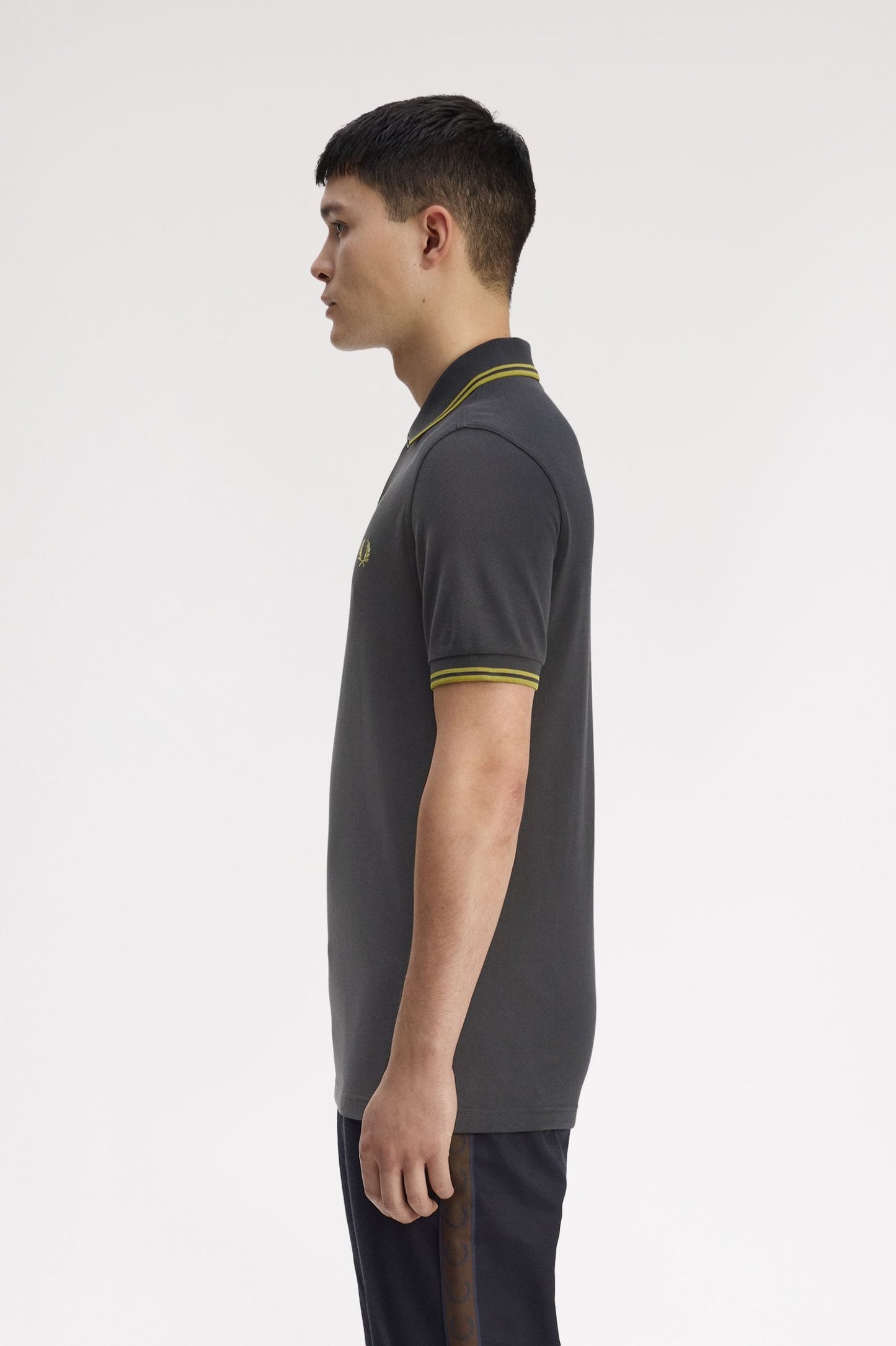Fred Perry Polo M3600 Anchor Grey / Tennis Ball Yellow / Tennis Ball Yellow