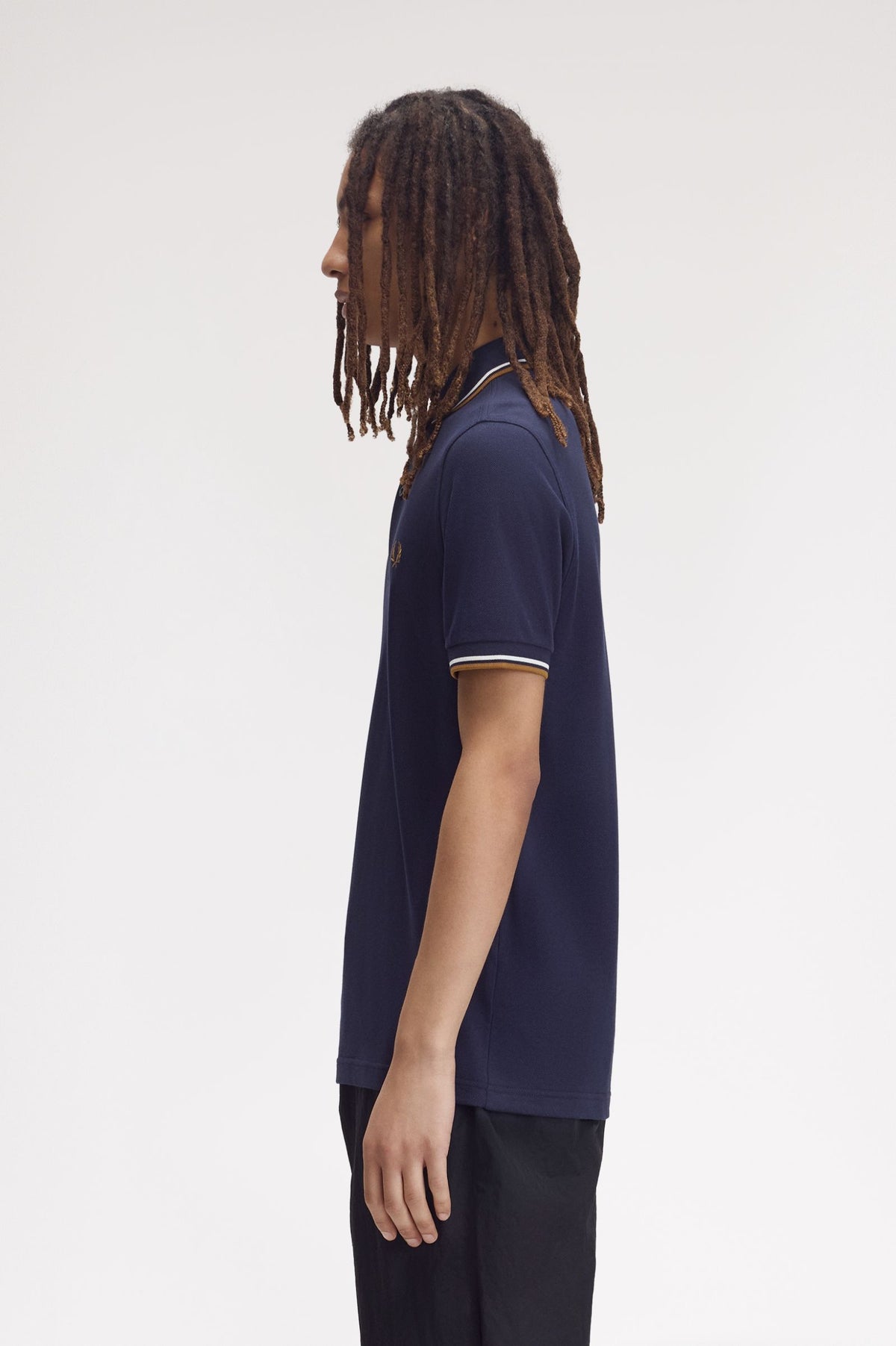 Fred Perry Polo M3600 Twillight Navy / Snow White / Dark Caramel