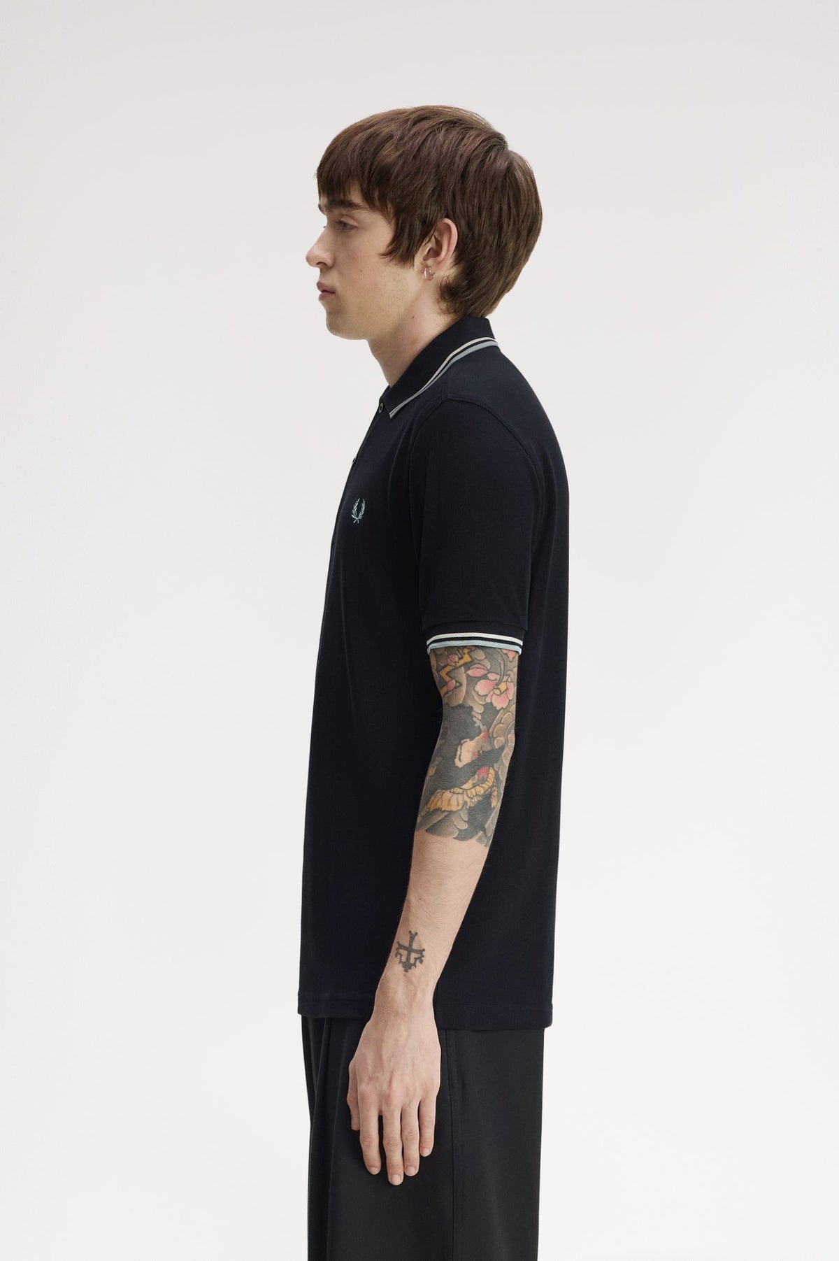 Fred Perry Polo M3600 Navy / Ecru / Silver Blue