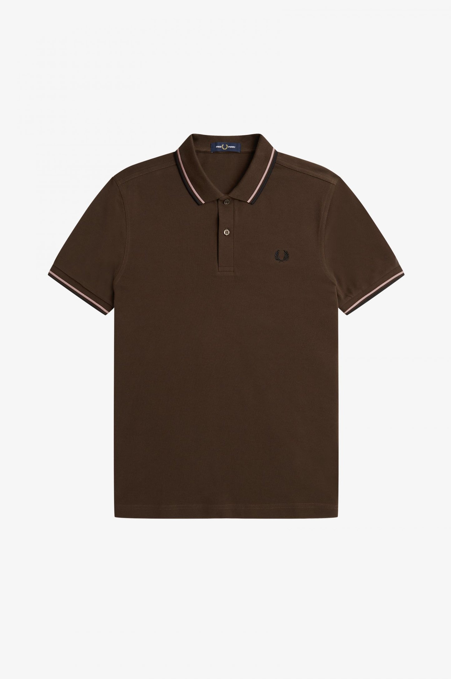 Fred Perry Polo M3600 Burnt Tobacco / Dark Pink / Black