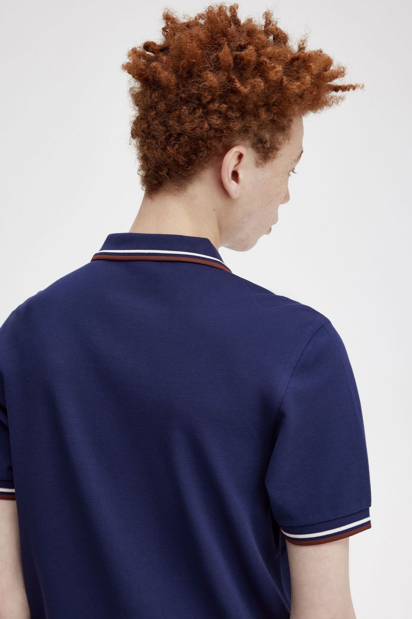 Fred Perry Polo M3600 French Navy / Ecru / Whiskey Brown