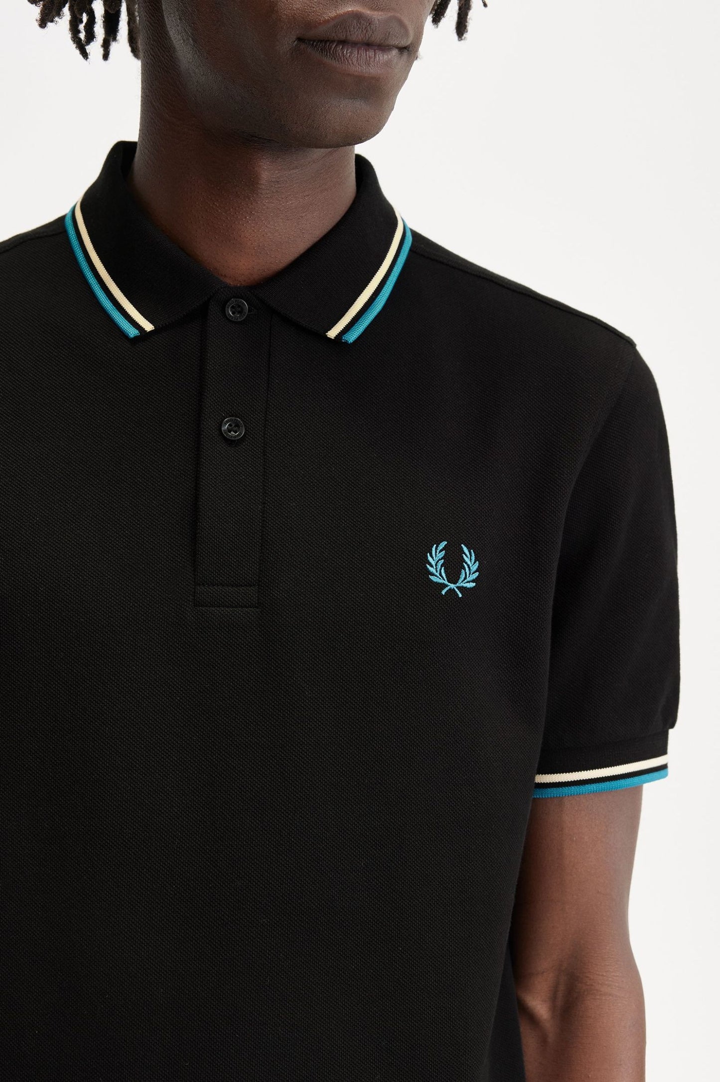 Fred Perry Polo M3600 Black / Icecream / CYBLU