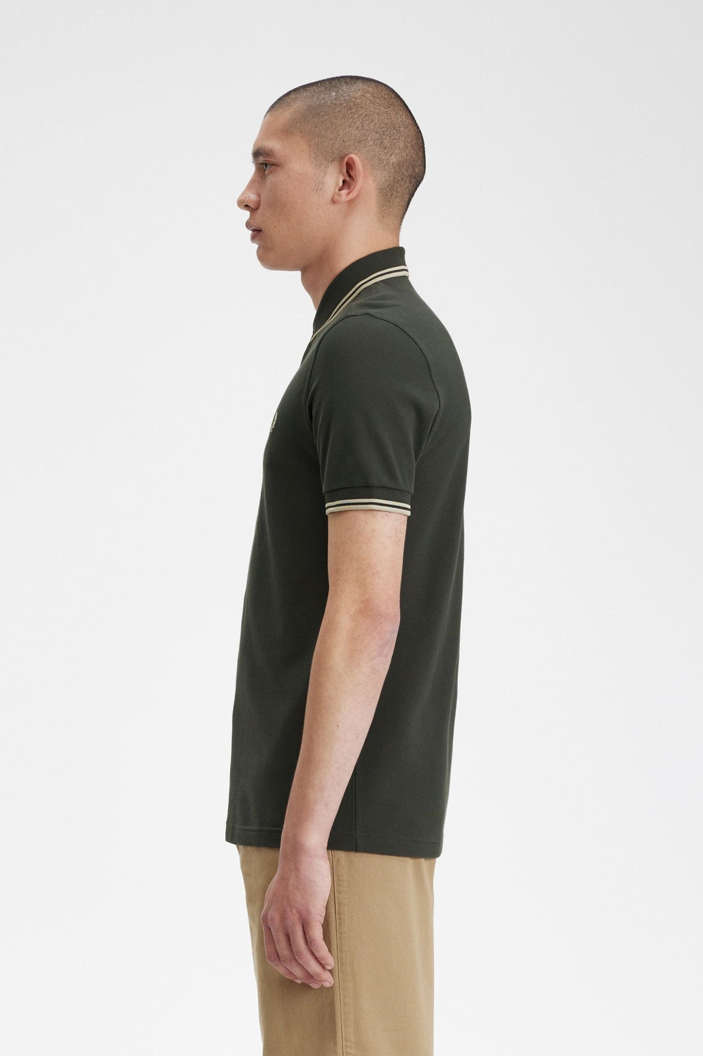 Fred Perry Polo M3600 Fieldgreen / Oatmeal