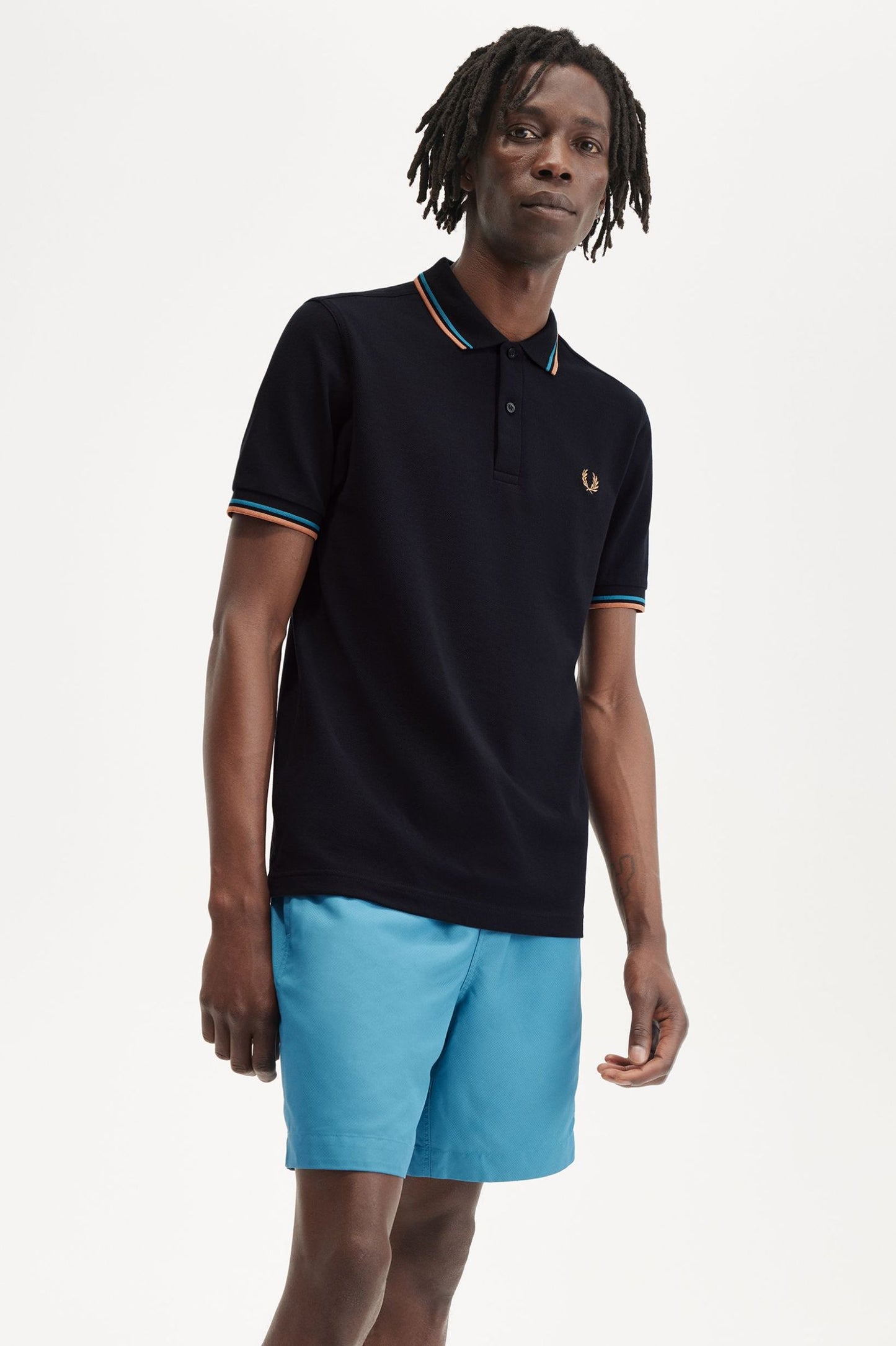 Fred Perry Polo M3600 Navy / Cyber Blue / LGRUST