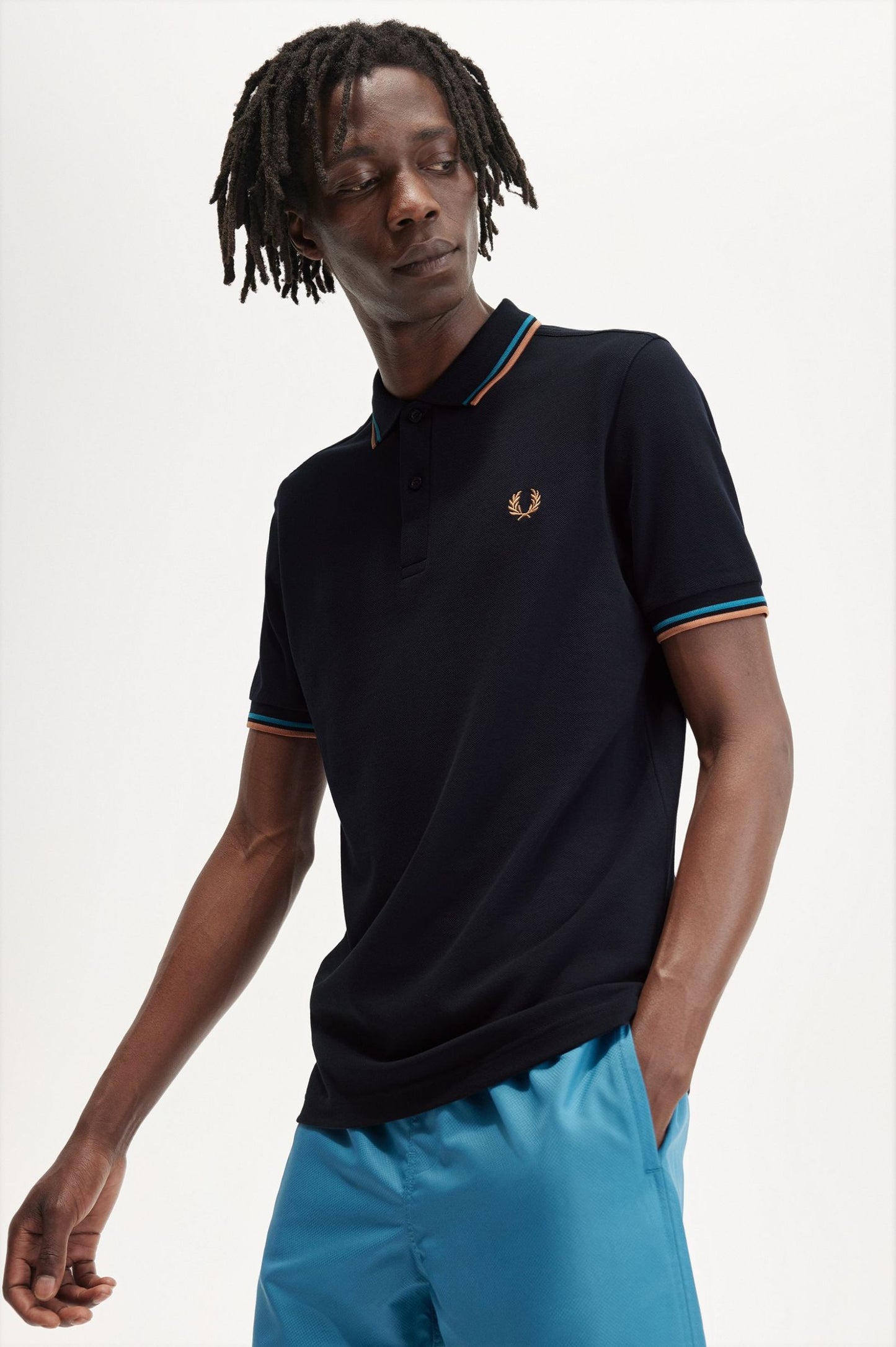 Fred Perry Polo M3600 Navy / Cyber Blue / LGRUST