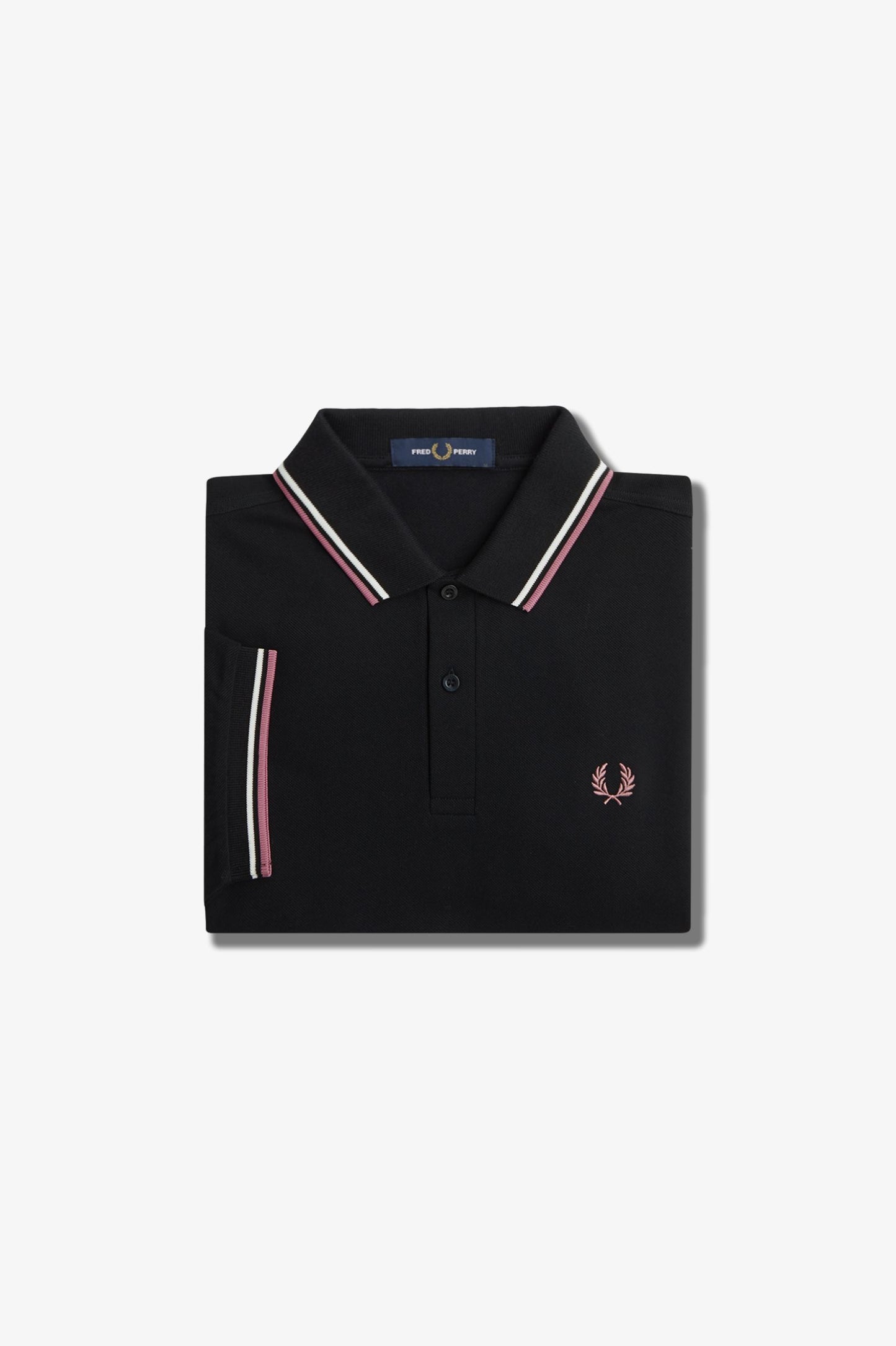 Fred Perry Polo M3600 Black / Ecru / Dustrose