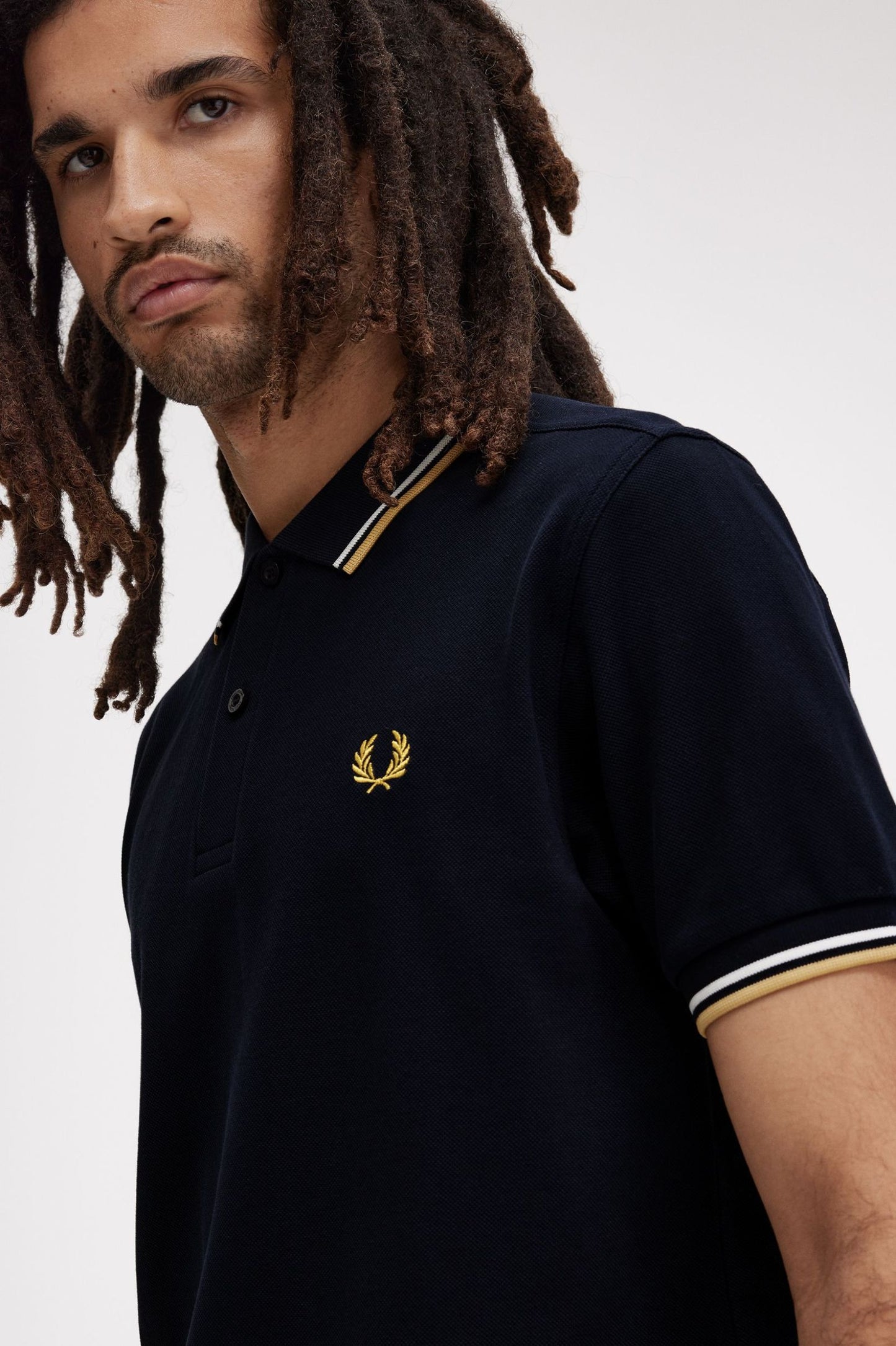 Fred Perry Polo M3600 Navy / Ecru / Honeycomb