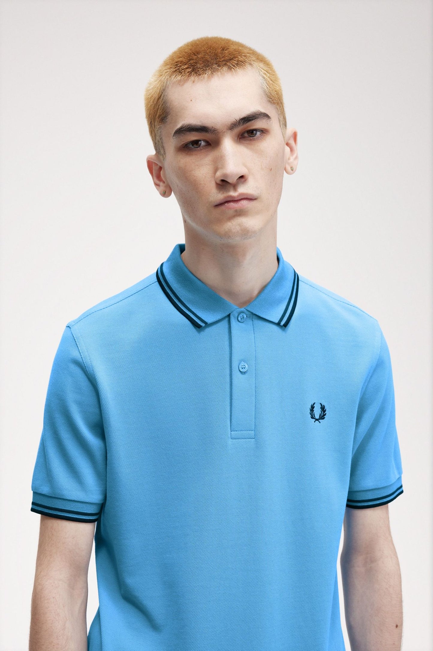 Fred Perry Polo M3600 Soft Blue / Anchor Grey / Black