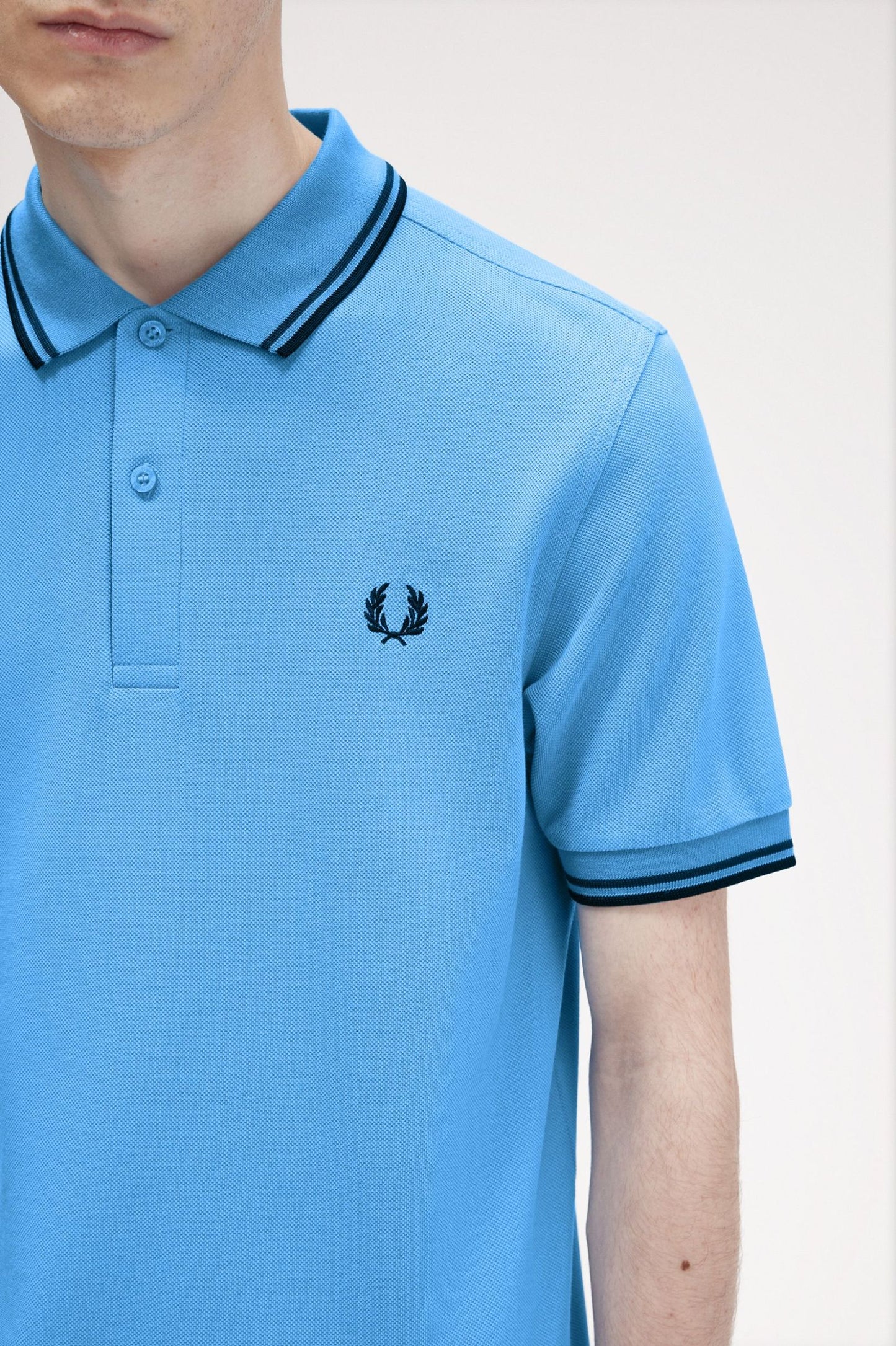 Fred Perry Polo M3600 Soft Blue / Anchor Grey / Black