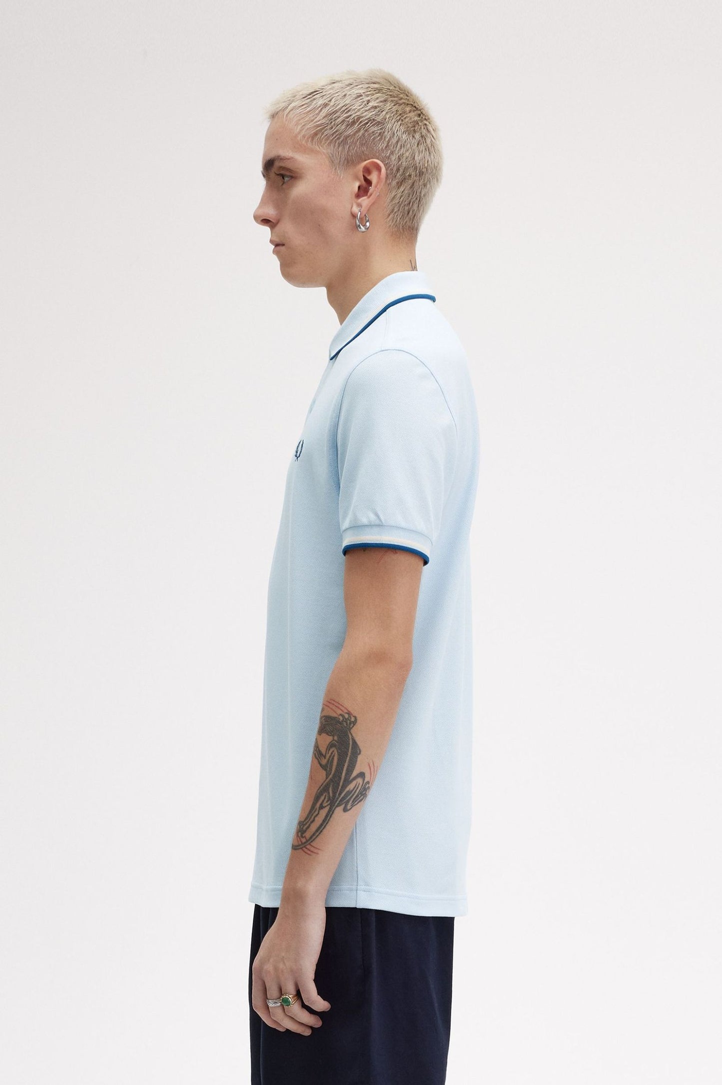 Fred Perry Polo M3600 Light Ice / Silk Peach / Petrolblue