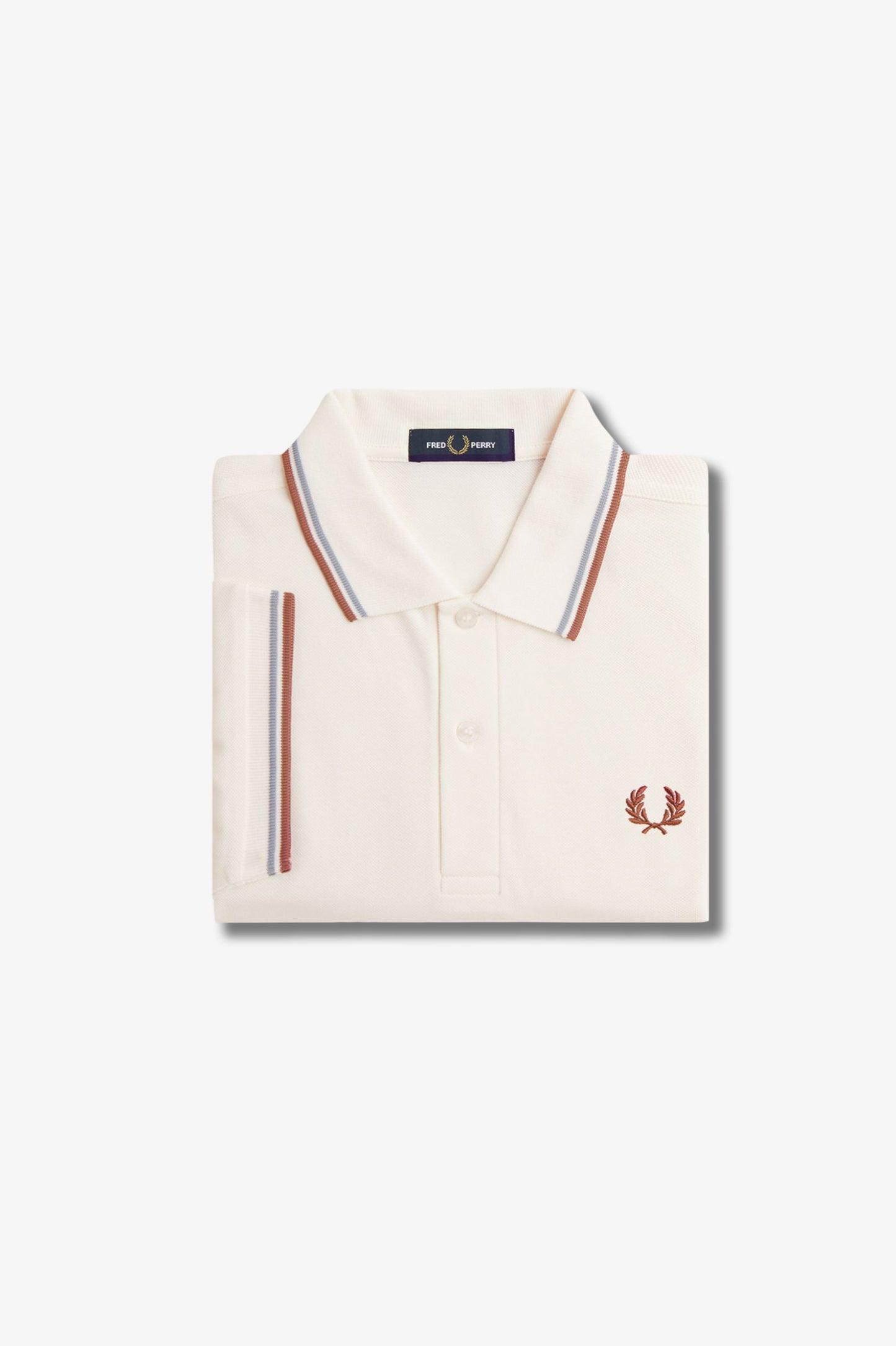 Fred Perry Polo M3600 Light Ecru / Silver Blue / Cinnamon