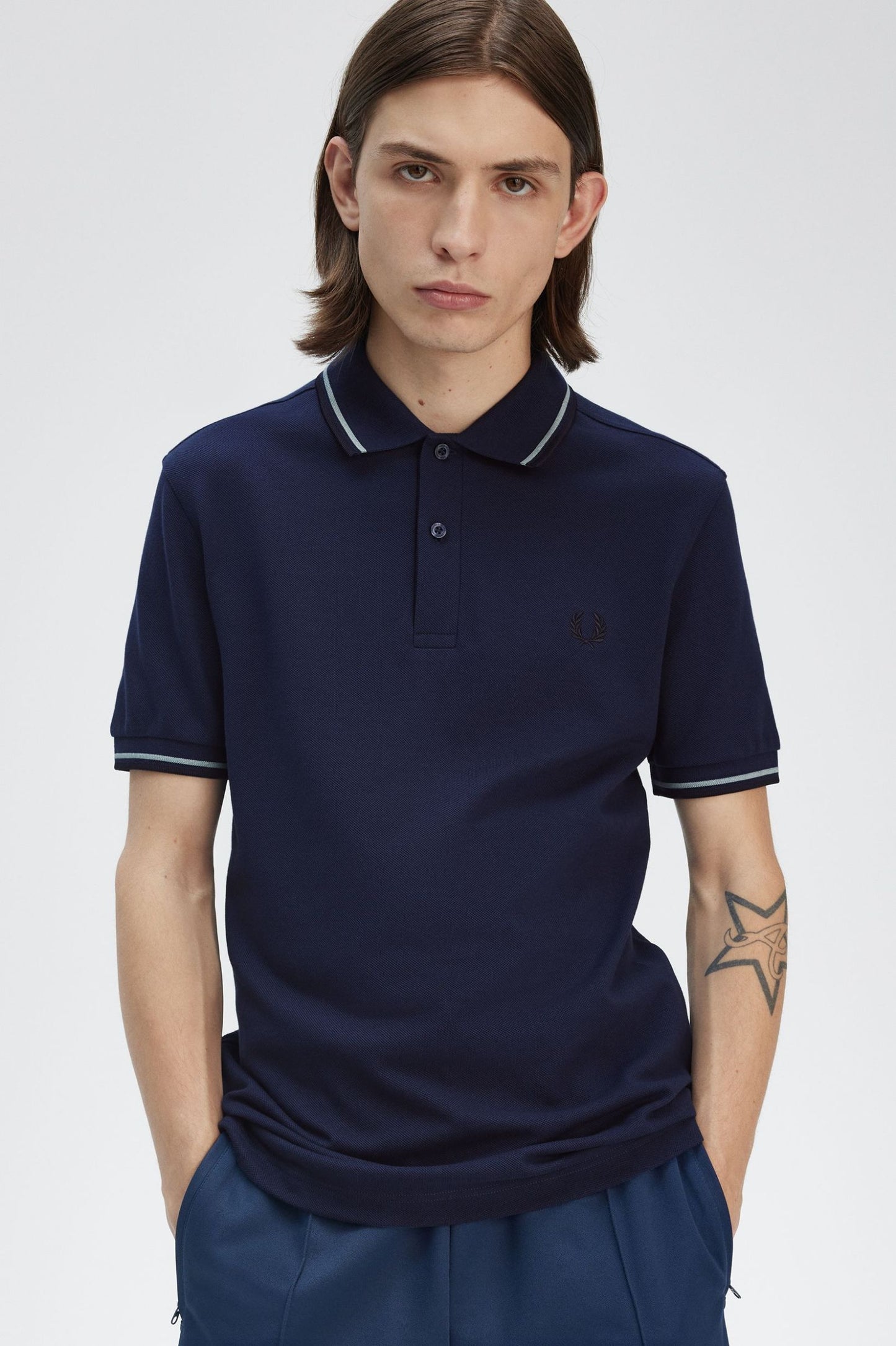Fred Perry Polo M3600 Tennis Blue / Silver Blue / Navy