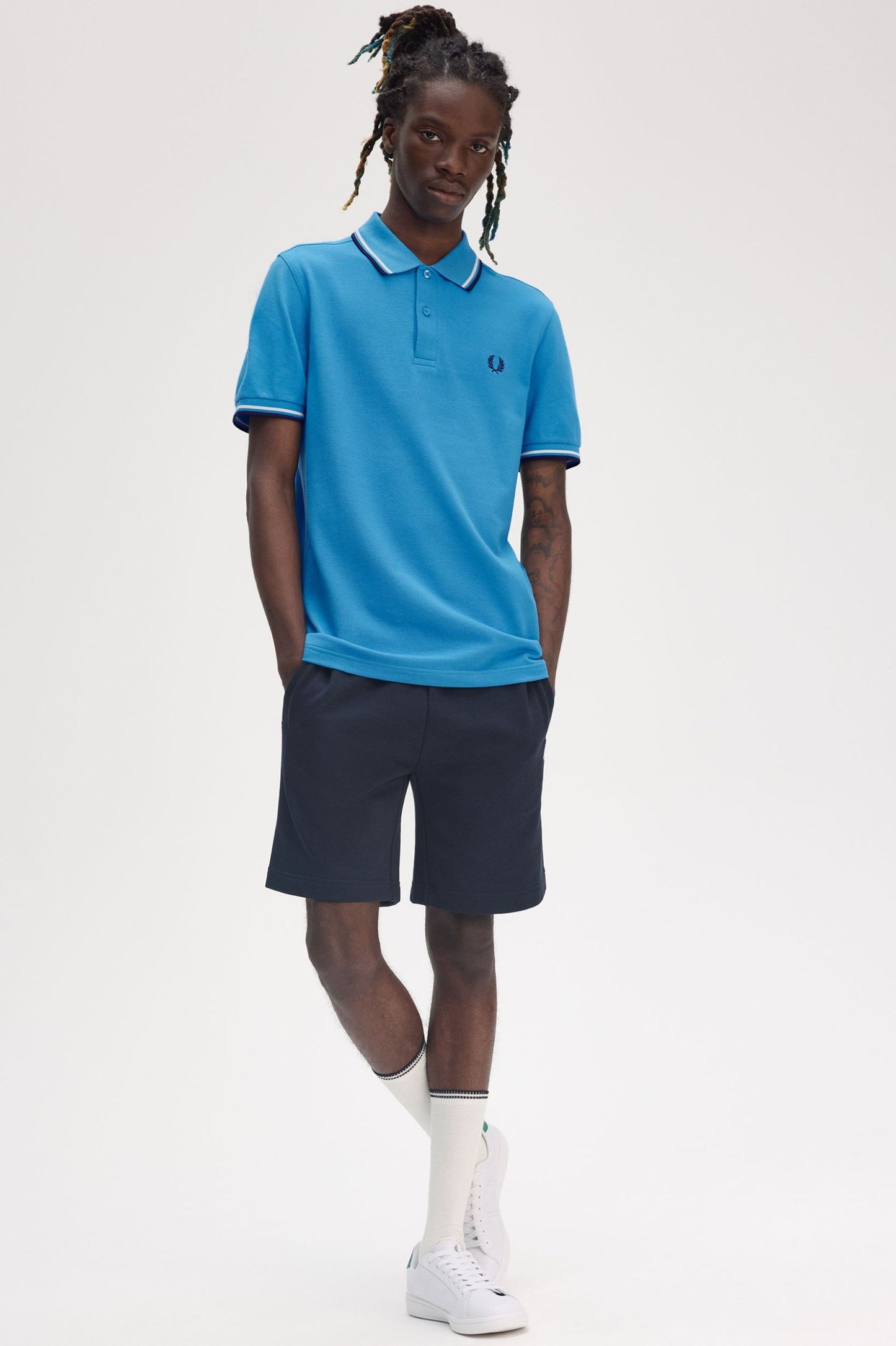 Fred Perry Polo M3600 Court Blue / Ecru / Navy