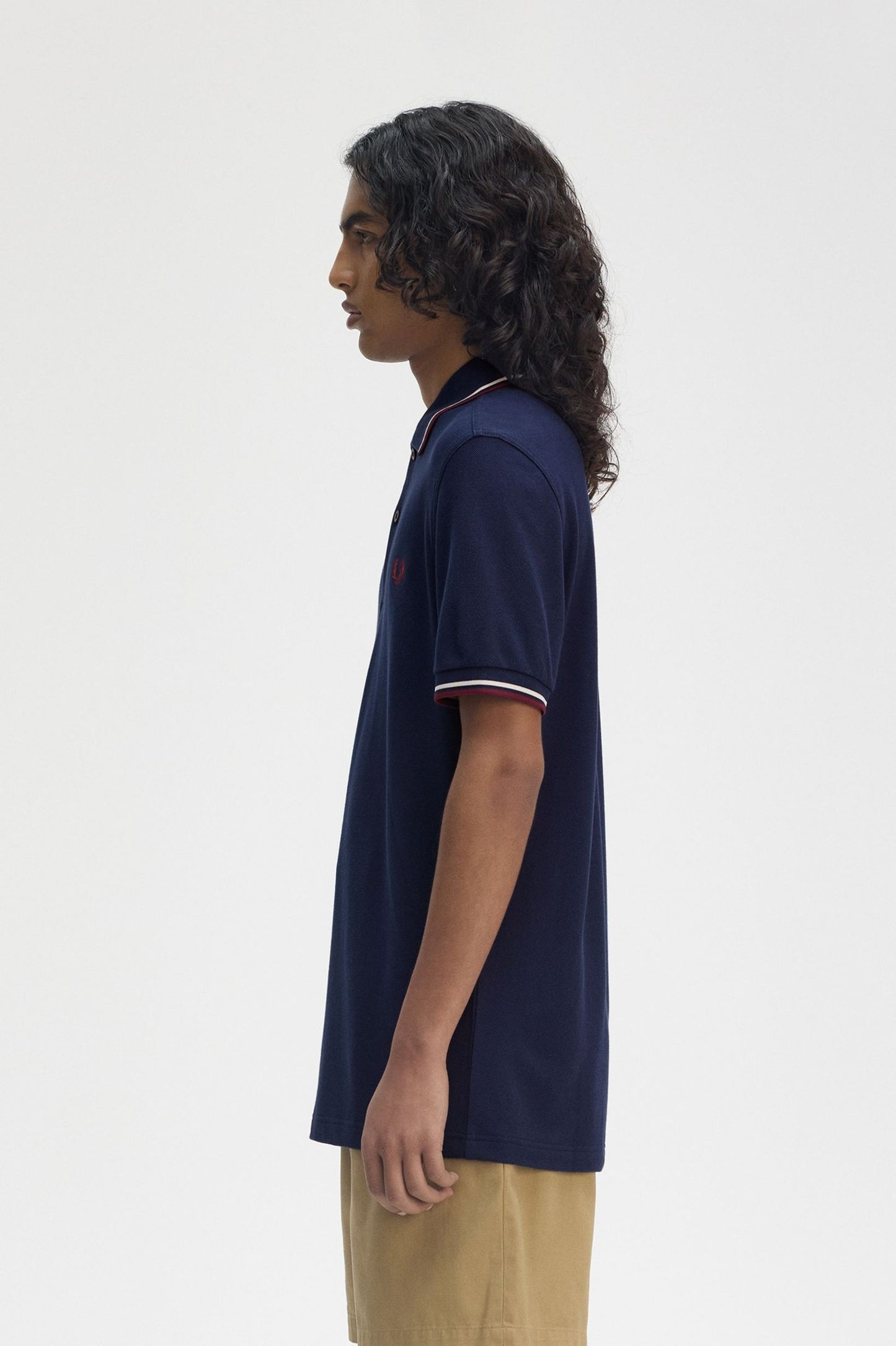 Fred Perry Polo M3600 Tennis Blue / Ecru / Oxblood