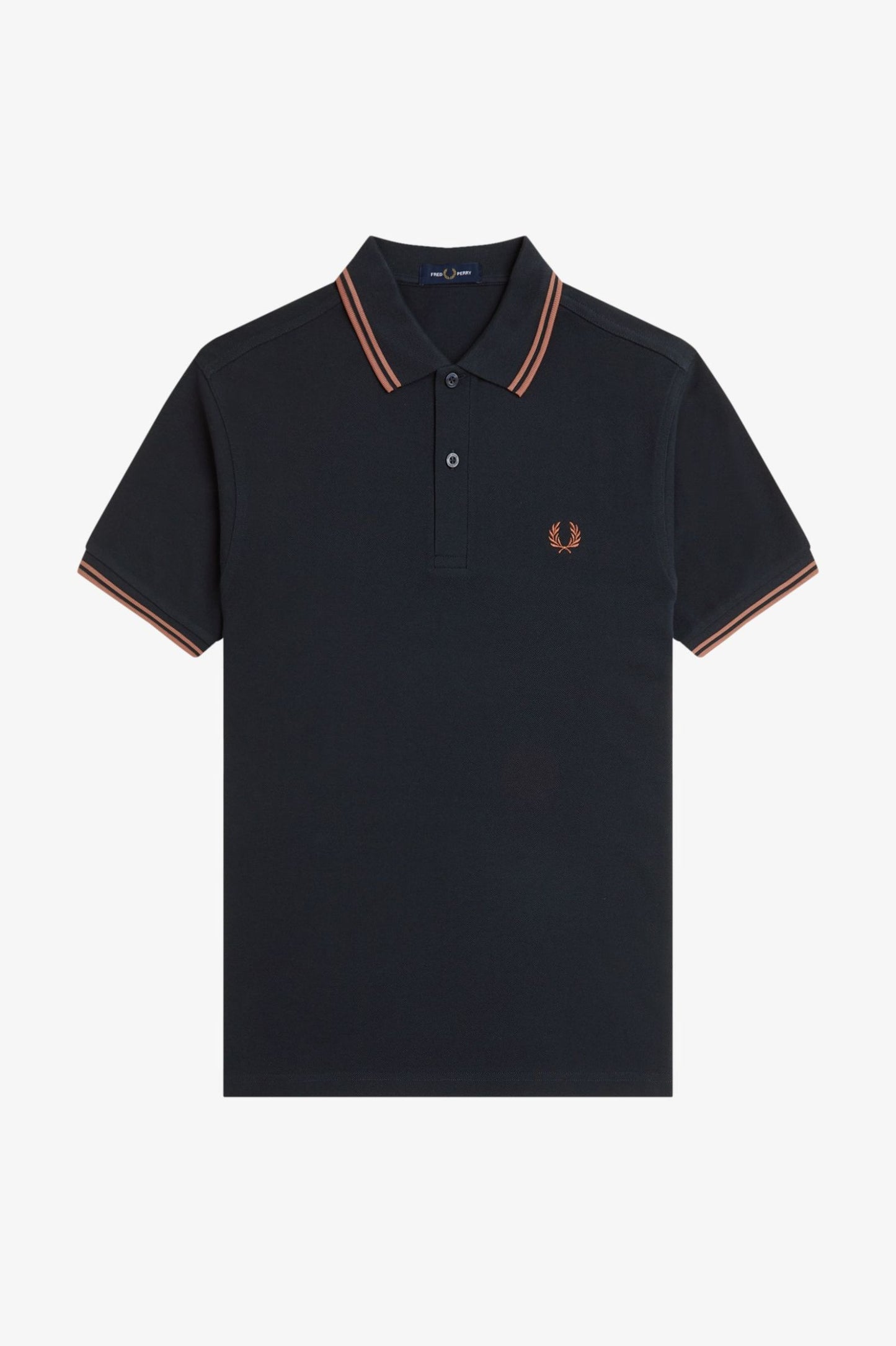 Fred Perry Polo M3600 Navy / Cinnamon / Cinnamon