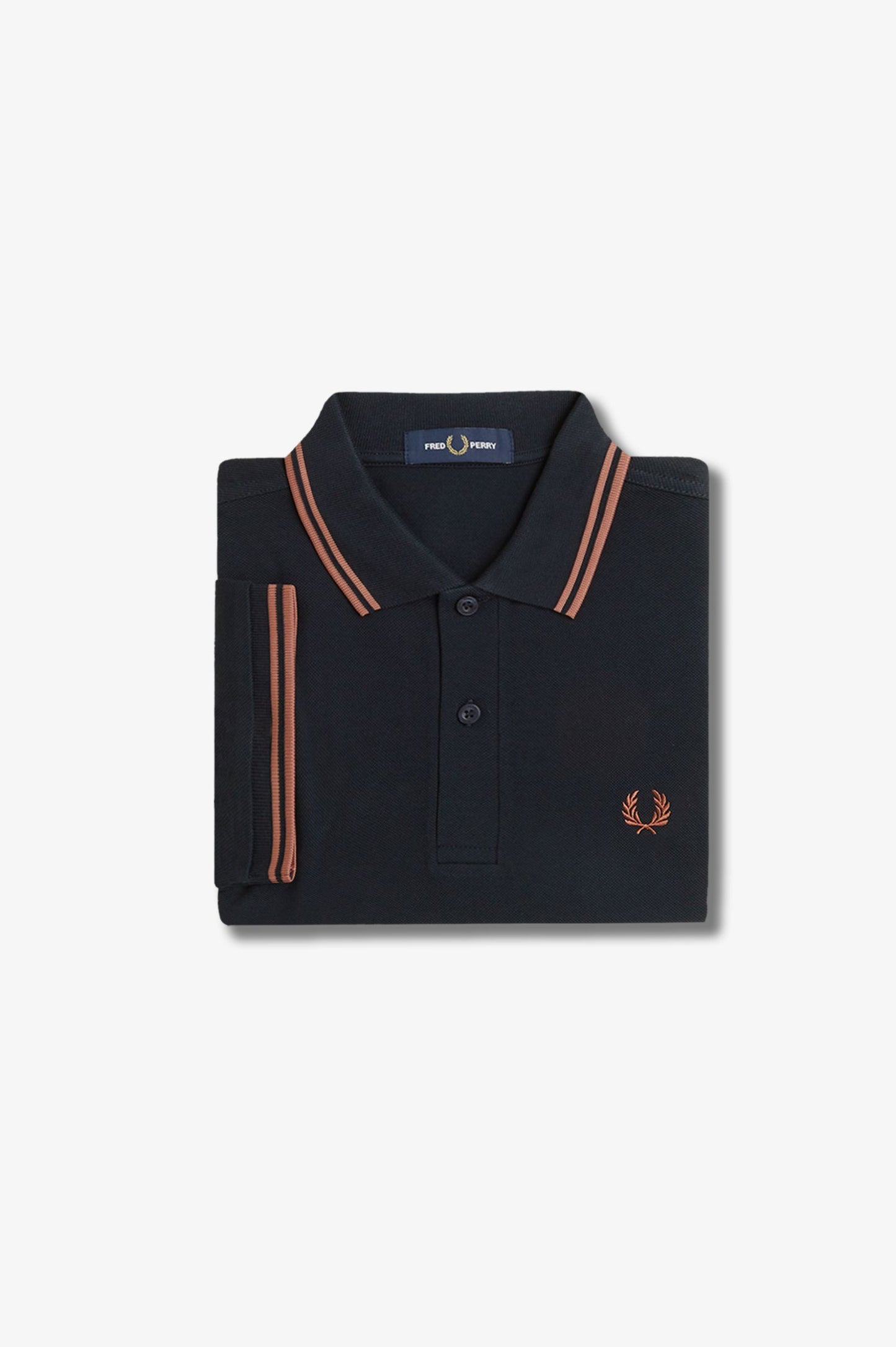 Fred Perry Polo M3600 Navy / Cinnamon / Cinnamon