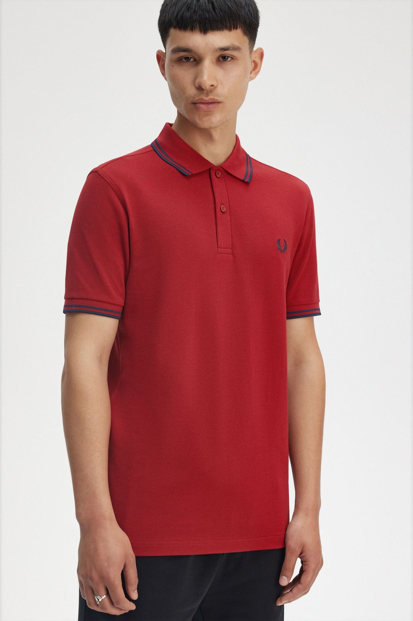 Fred Perry Polo M3600 Burnt Red / Navy / Navy