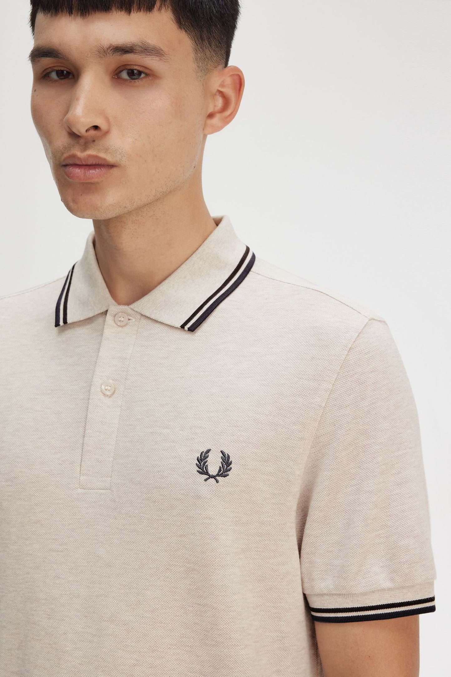 Fred Perry Polo M3600 Porridge Marl / Carrington Brick / Anchor Grey
