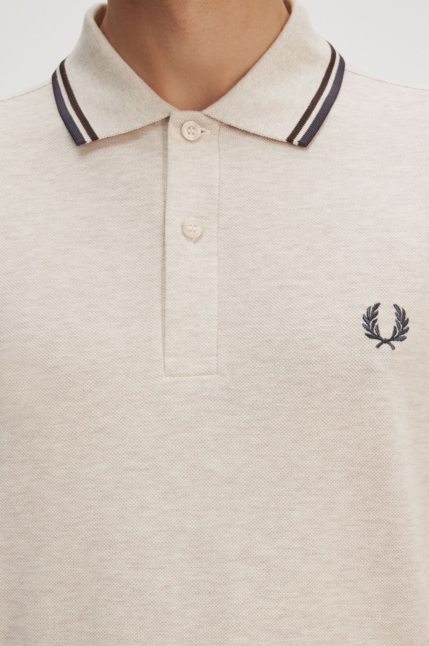 Fred Perry Polo M3600 Porridge Marl / Carrington Brick / Anchor Grey