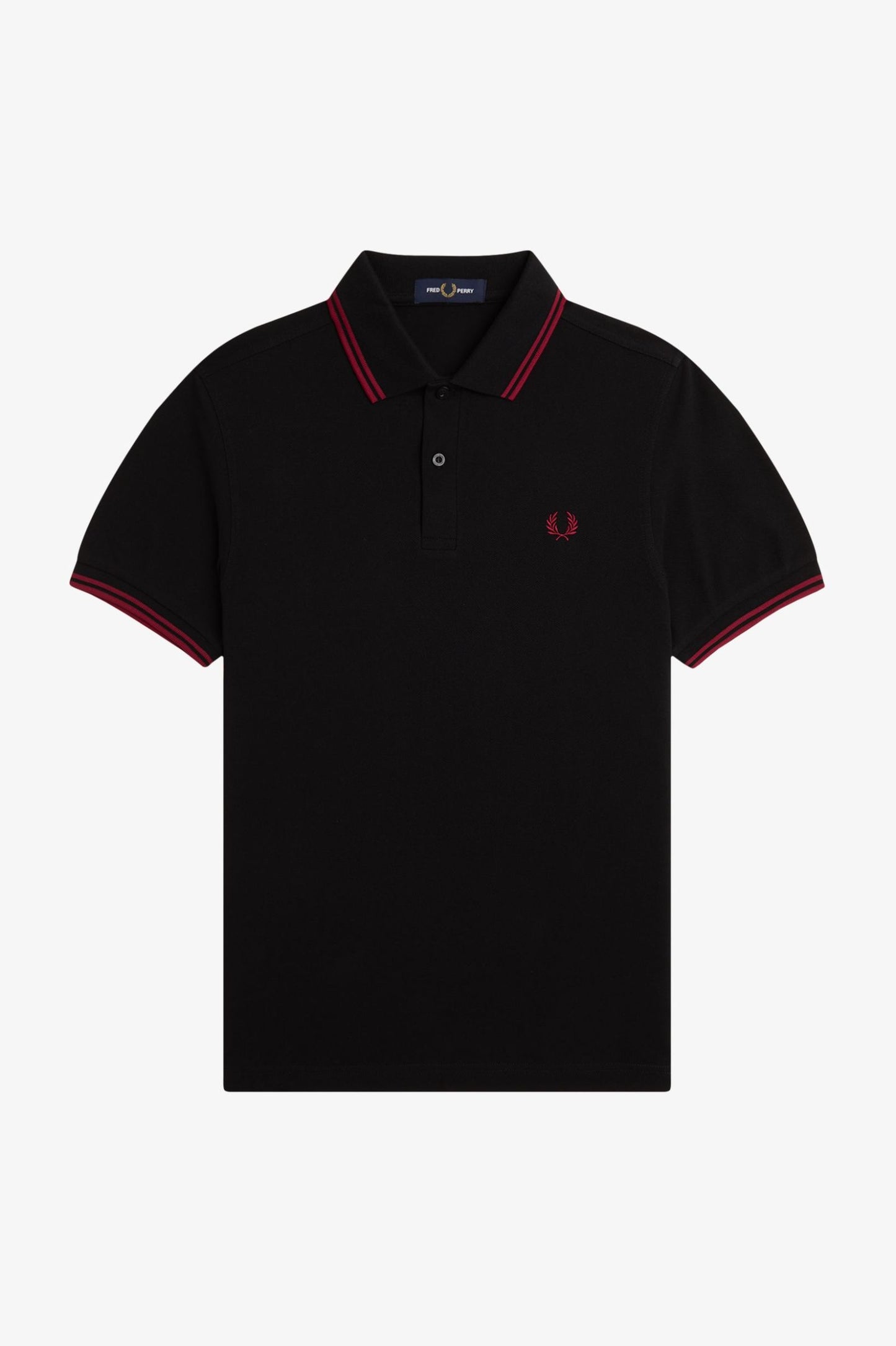 Fred Perry Polo M3600 Black / Burned Red / Burned Red