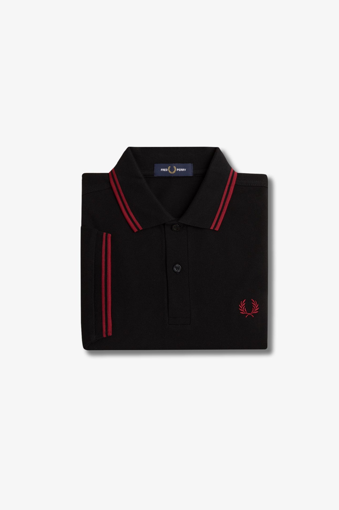 Fred Perry Polo M3600 Black / Burned Red / Burned Red