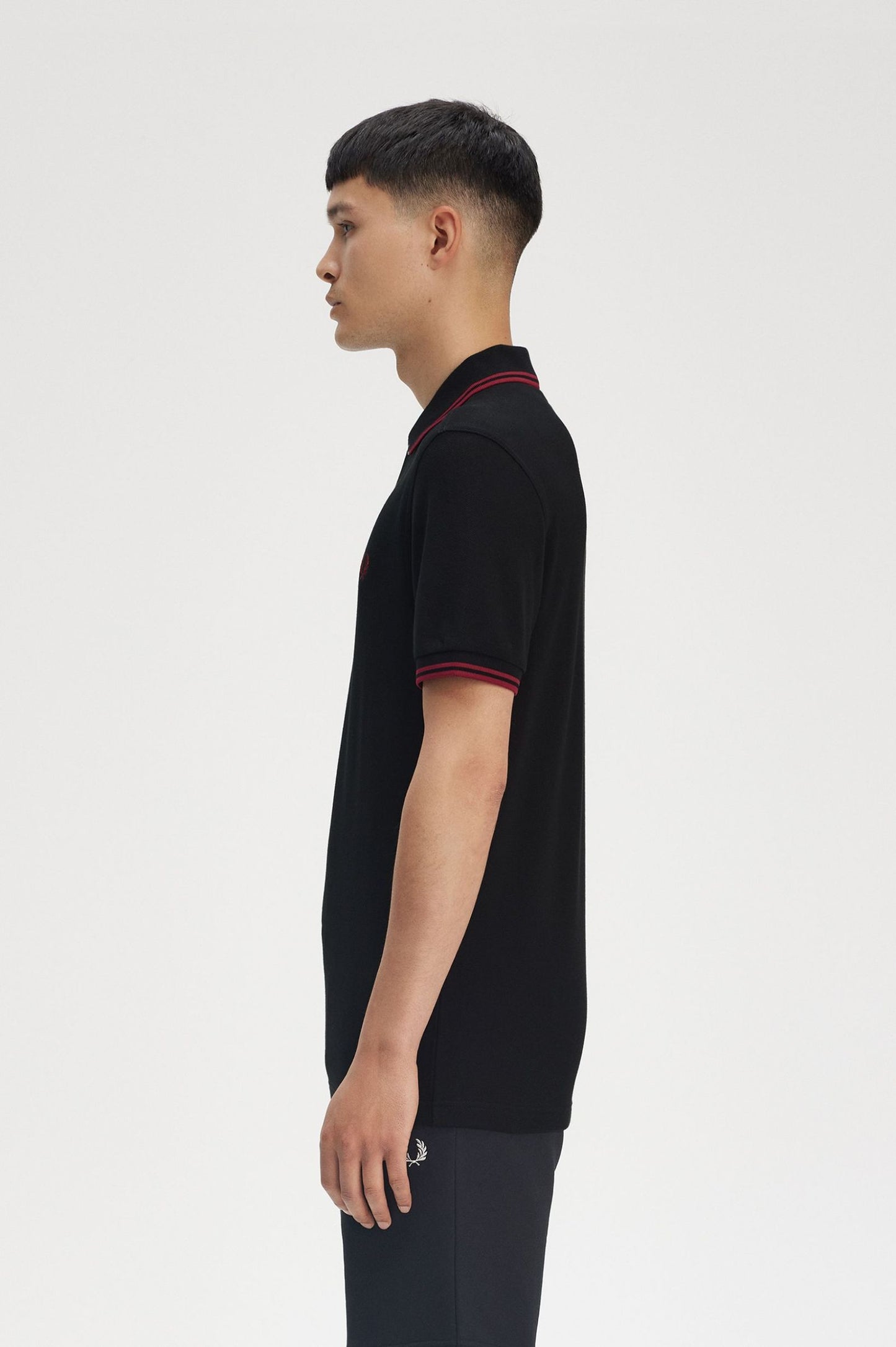 Fred Perry Polo M3600 Black / Burned Red / Burned Red