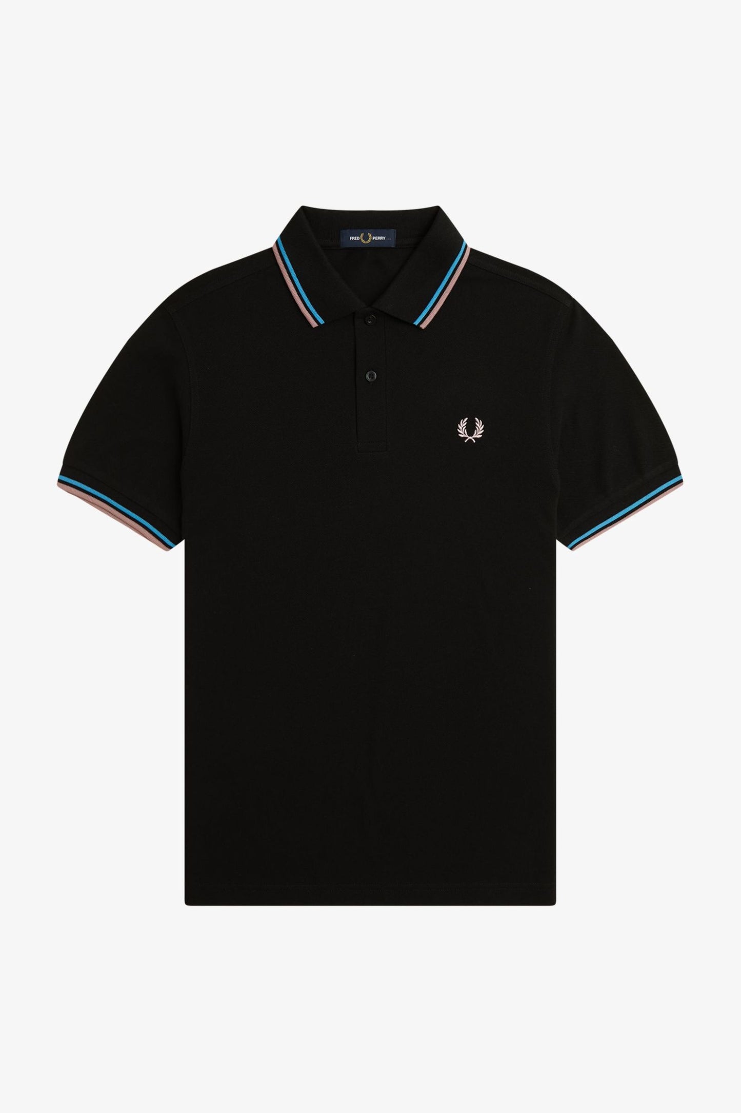 Fred Perry Polo M3600 Black / Court Blue / Dark Pink