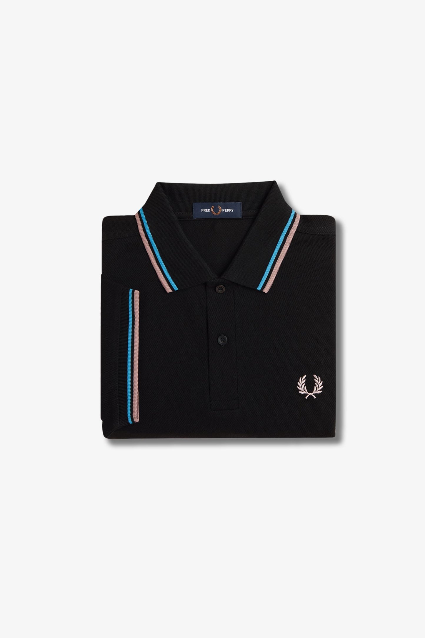 Fred Perry Polo M3600 Black / Court Blue / Dark Pink
