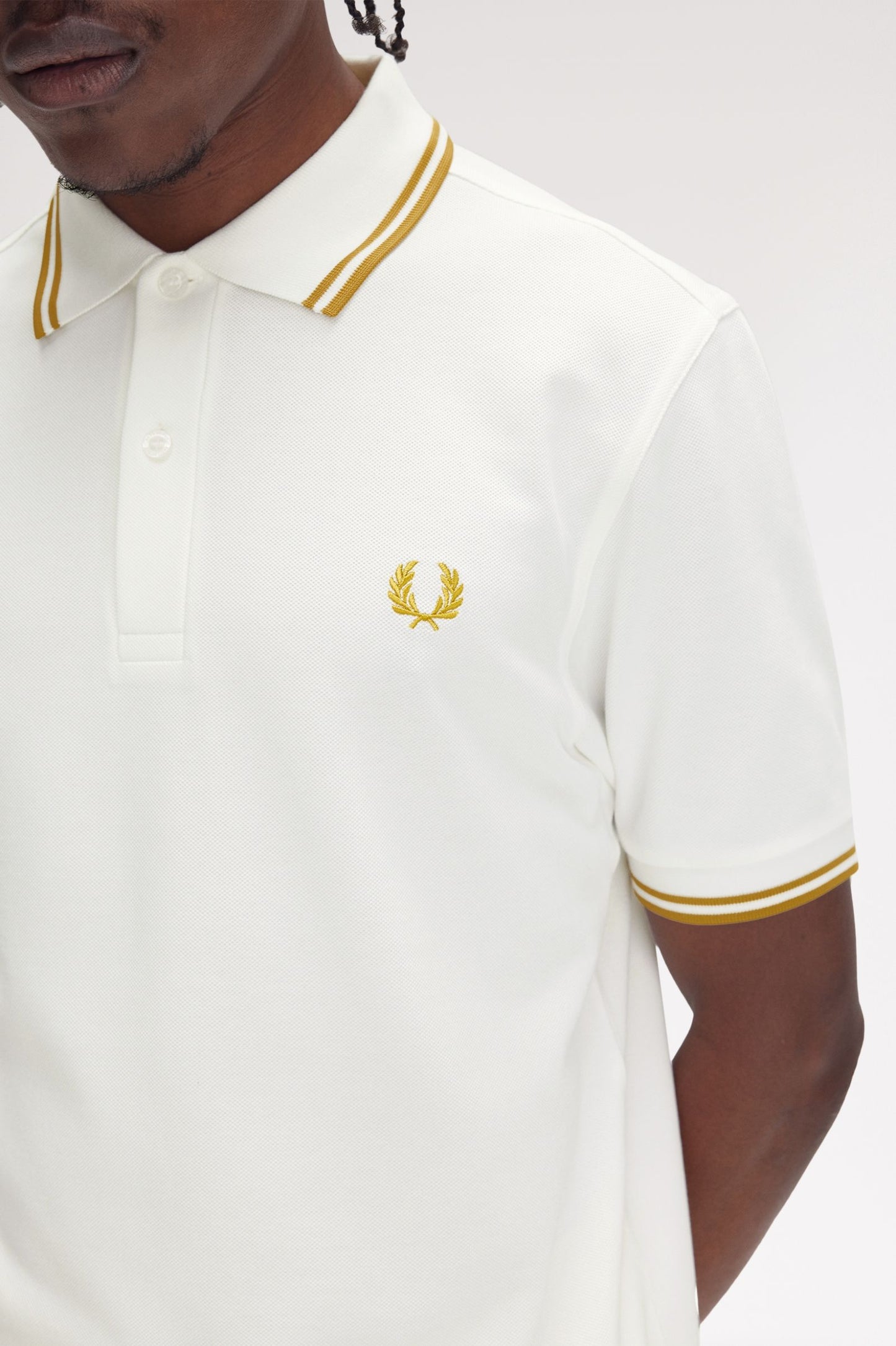 Fred Perry Polo M3600 Snow White / Honeycomb / Honeycomb