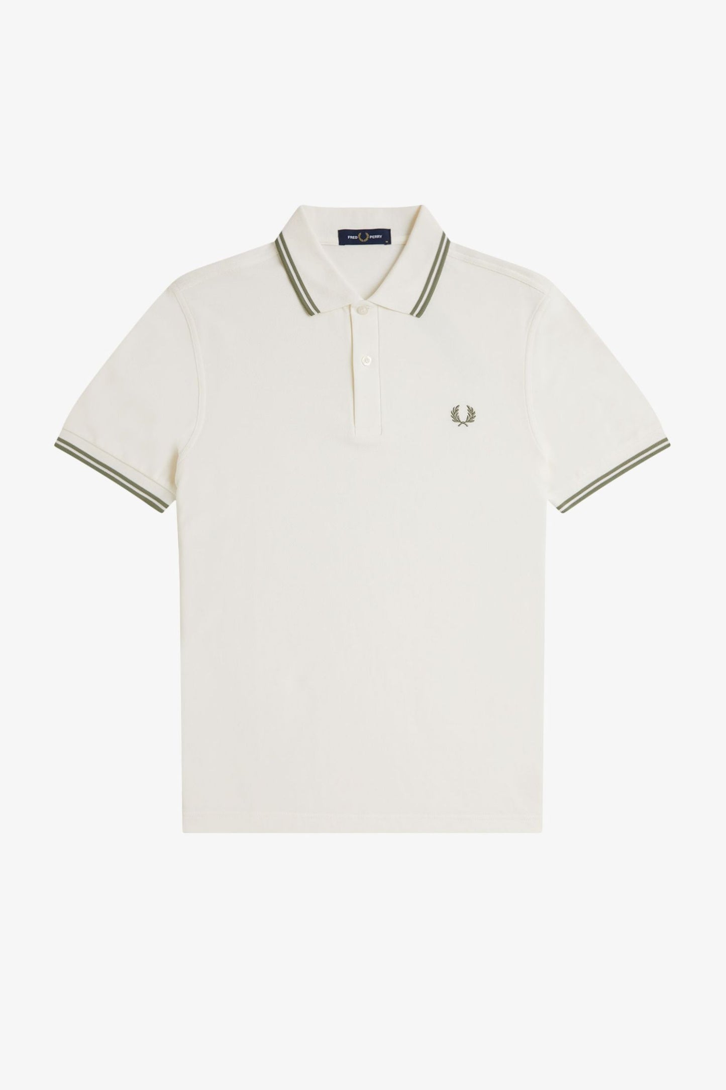 Fred Perry Polo M3600 Light Ecru / Olive Mint / Olive Mint