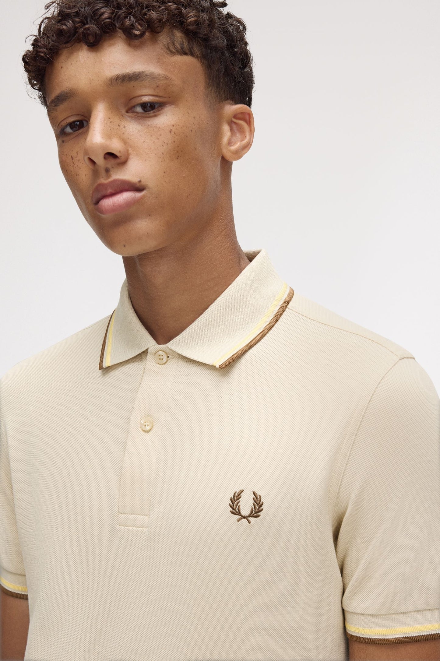 Fred Perry Polo M3600 Oatmeal / Champion's Gold / Shaded Stone