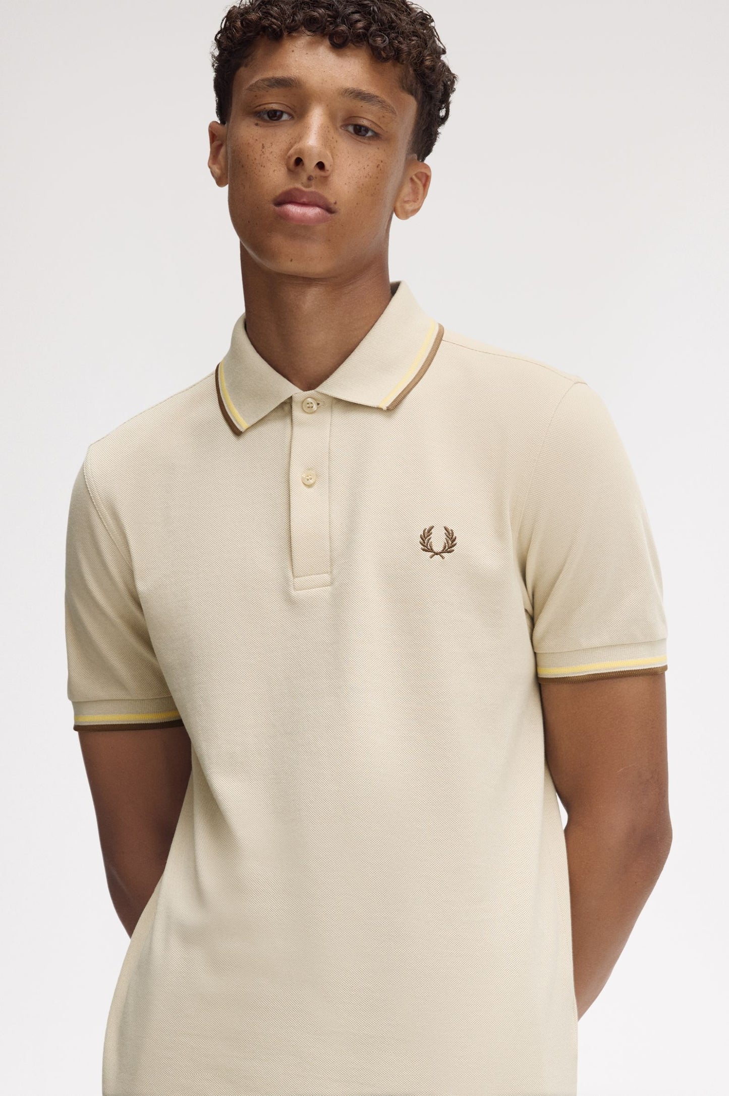Fred Perry Polo M3600 Oatmeal / Champion's Gold / Shaded Stone