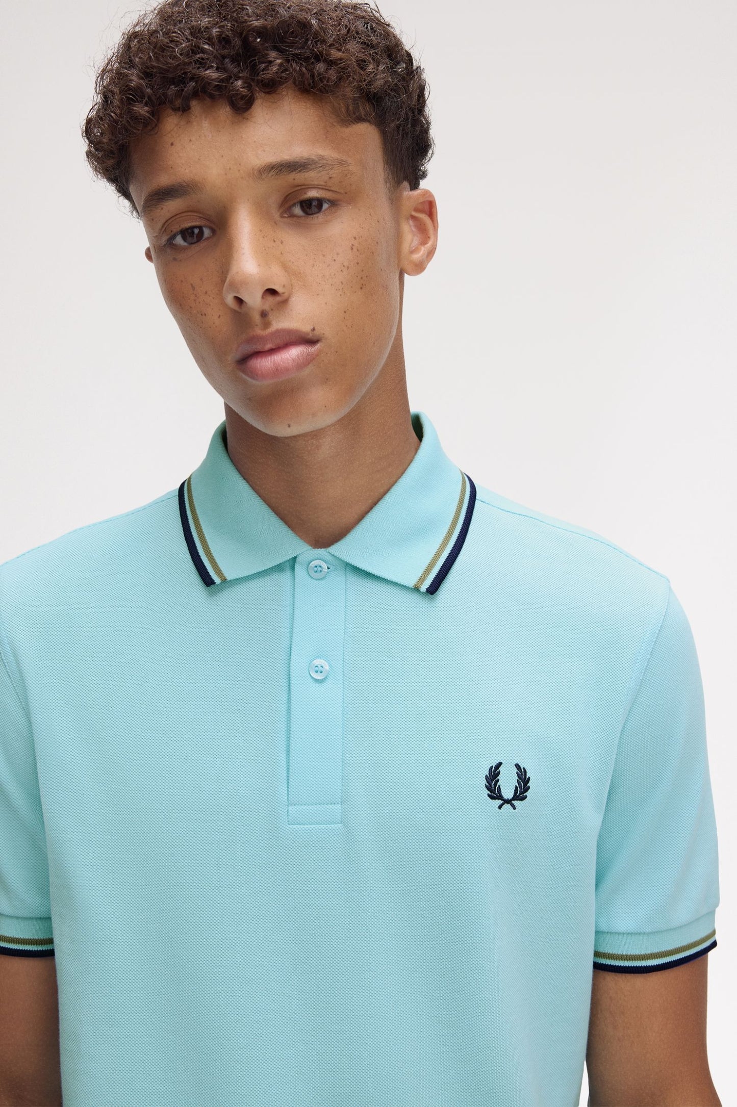 Fred Perry Polo M3600 Mint Blue / Olive Mint / French Navy