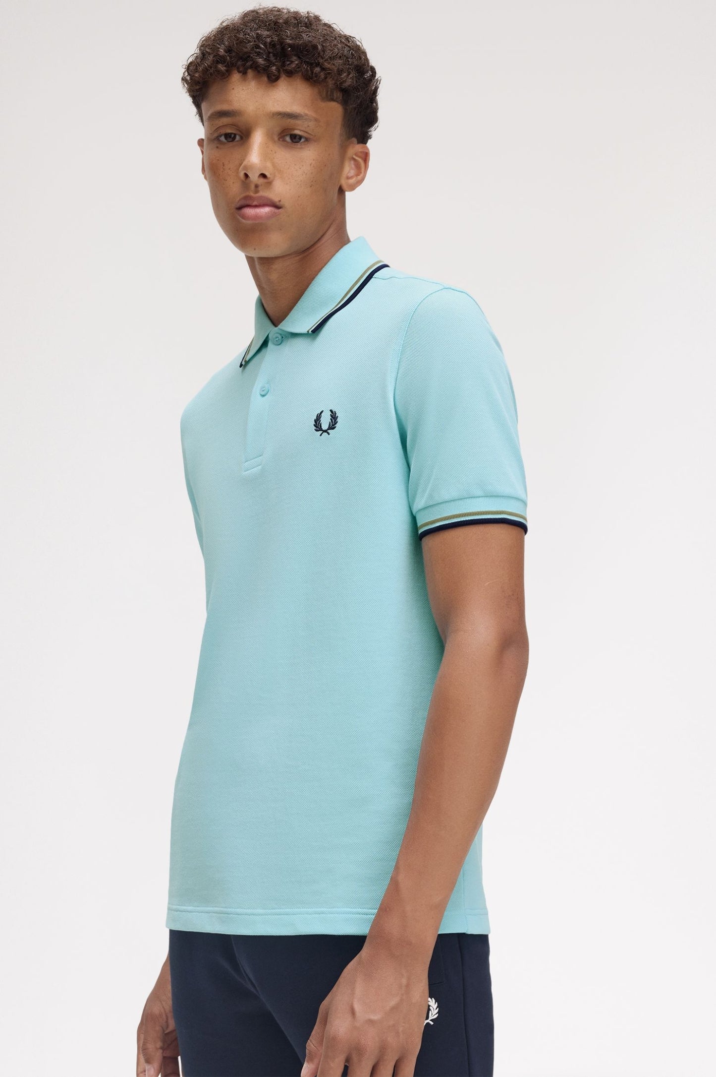 Fred Perry Polo M3600 Mint Blue / Olive Mint / French Navy