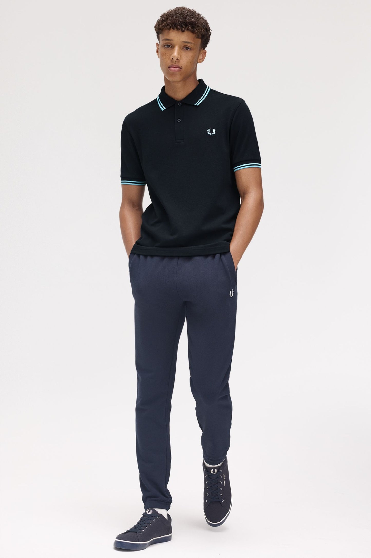 Fred Perry Polo M3600 Navy / Mint Blue / Mint Blue