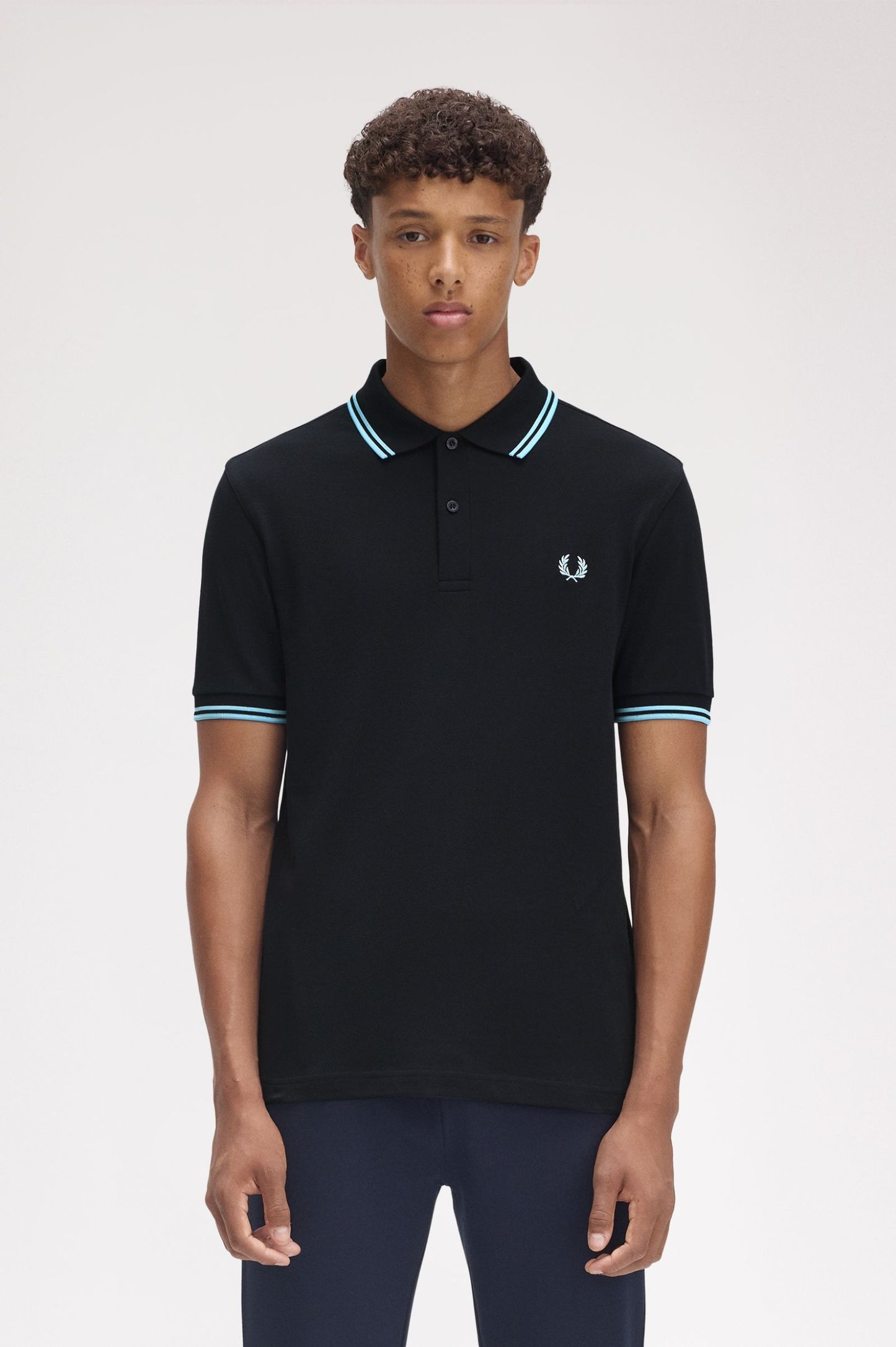 Fred Perry Polo M3600 Navy / Mint Blue / Mint Blue