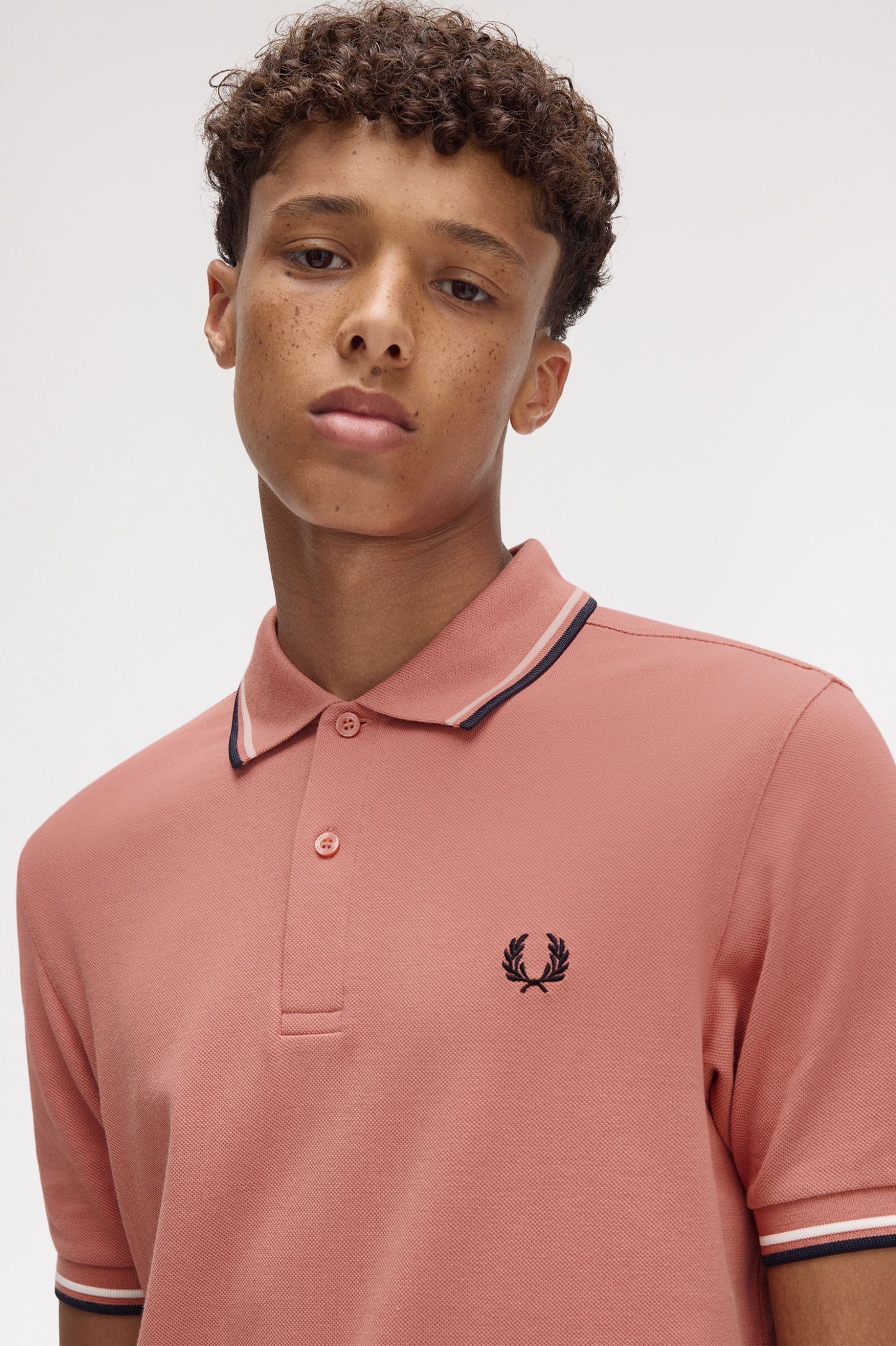 Fred Perry Polo M3600 Putty Pink / Ecru / Navy