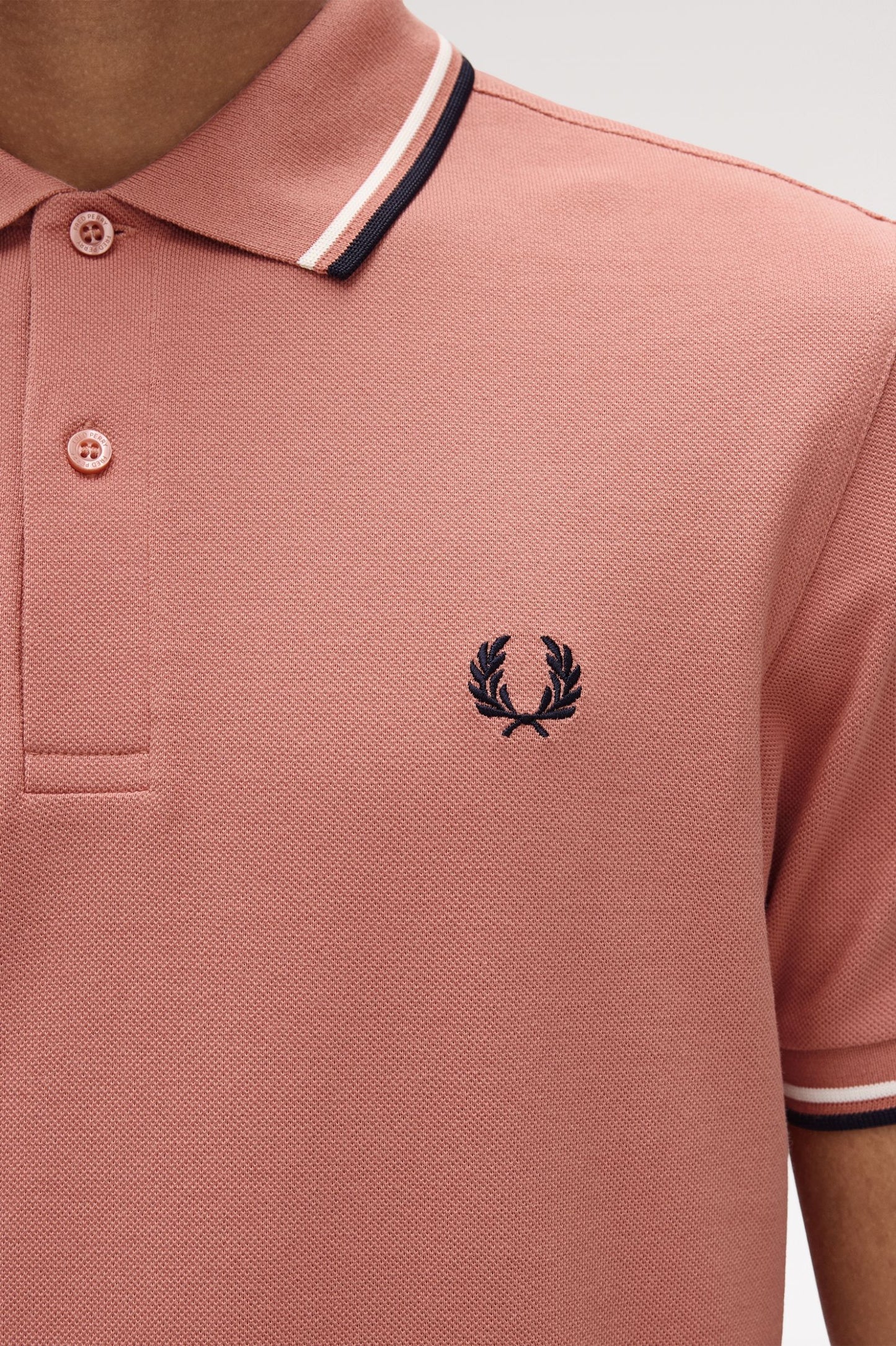 Fred Perry Polo M3600 Putty Pink / Ecru / Navy