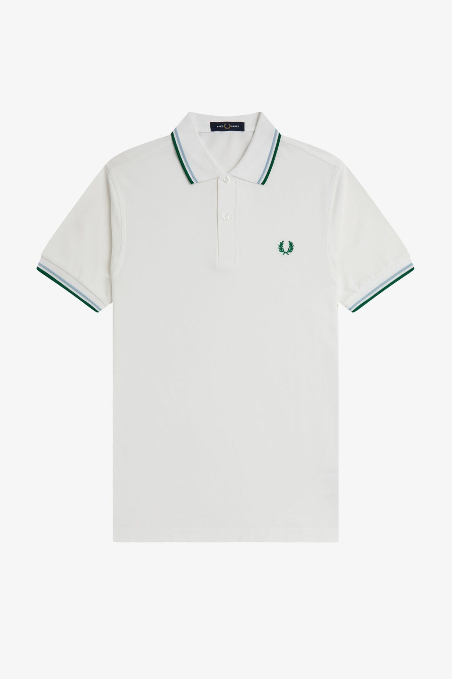 Fred Perry Polo M3600 Snowwhite / Track Blue / Sport Green