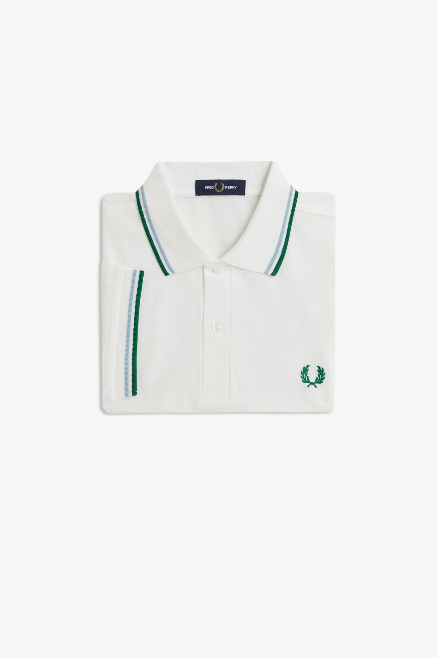 Fred Perry Polo M3600 Snowwhite / Track Blue / Sport Green