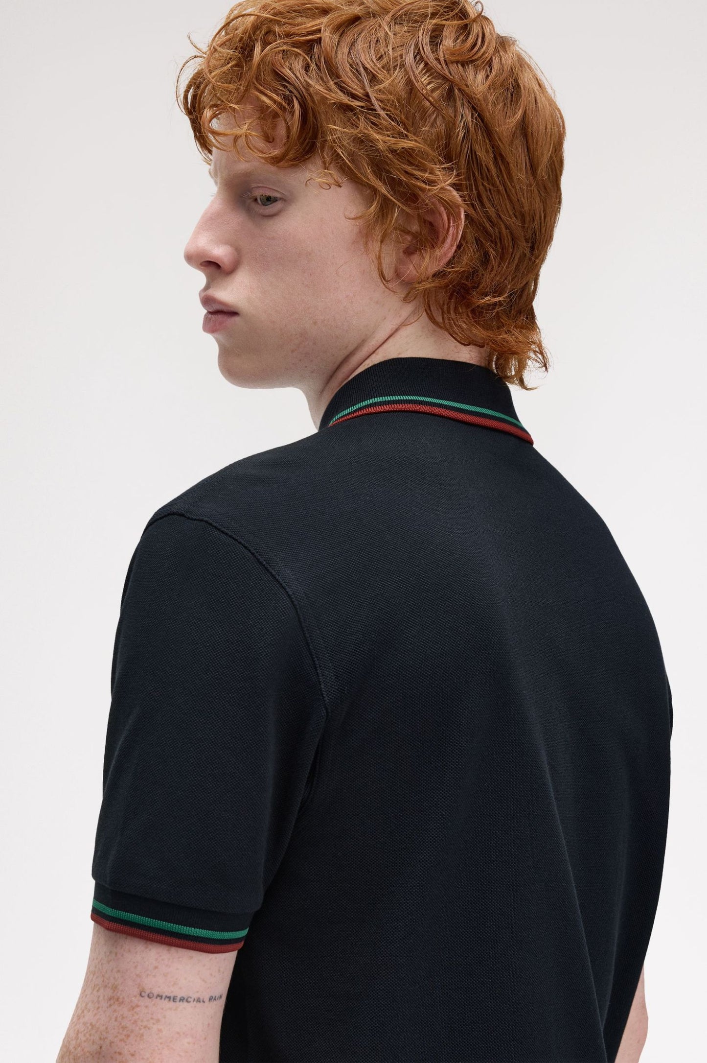 Fred Perry Polo M3600 Navy / Sportgreen / Burned Red