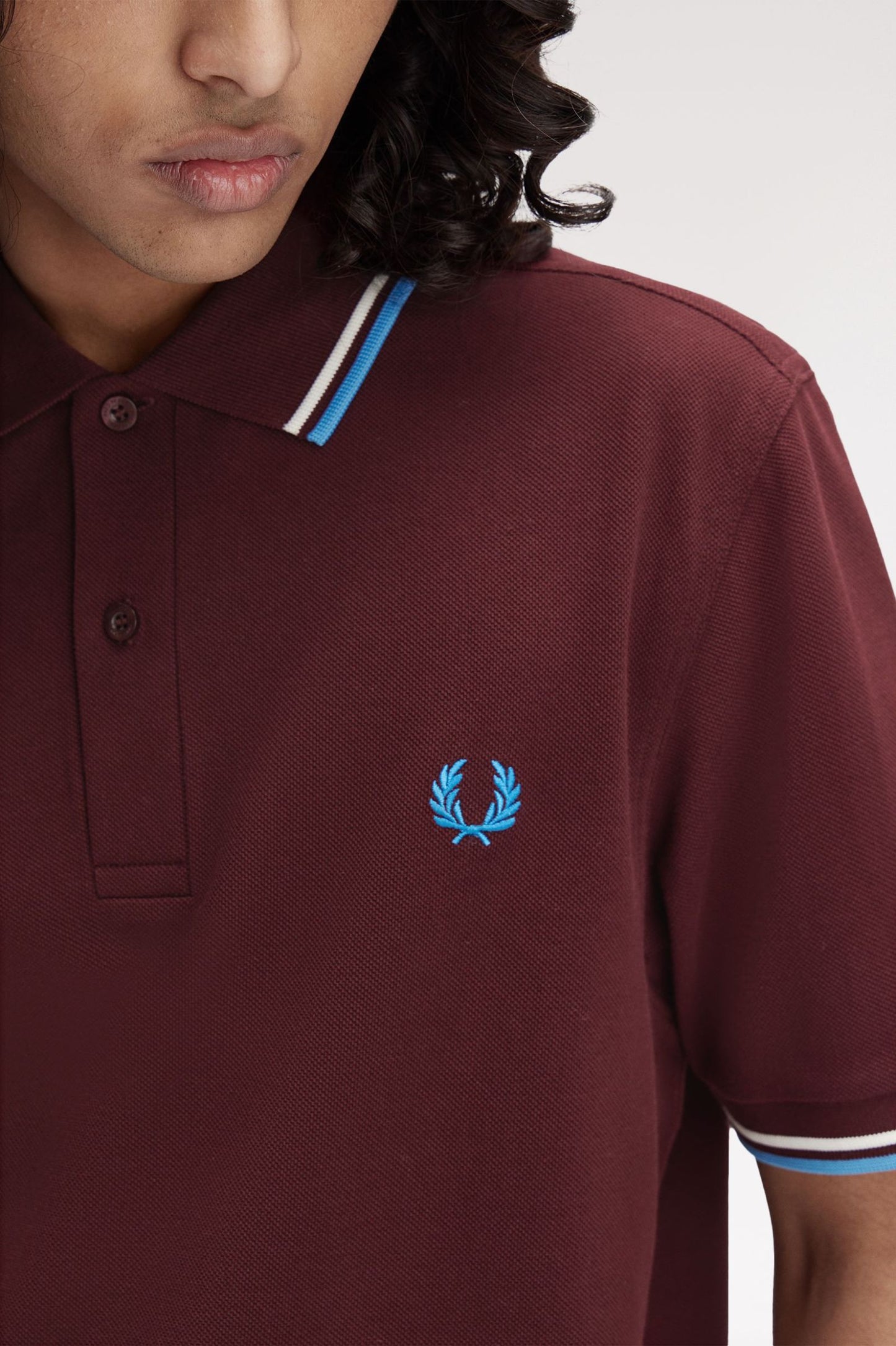 Fred Perry Polo M3600 Oxblood / Ecru / Courtblue