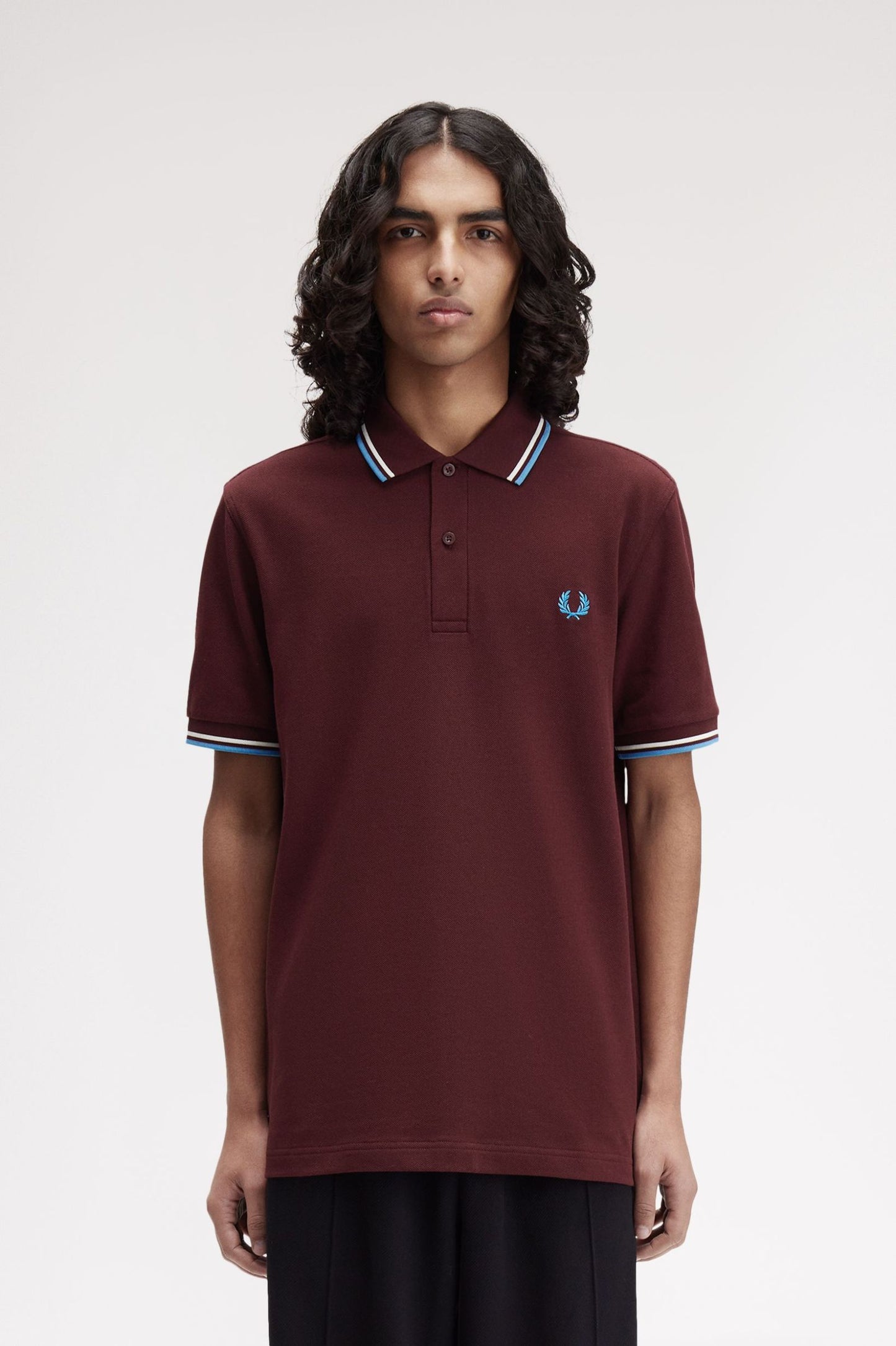 Fred Perry Polo M3600 Oxblood / Ecru / Courtblue
