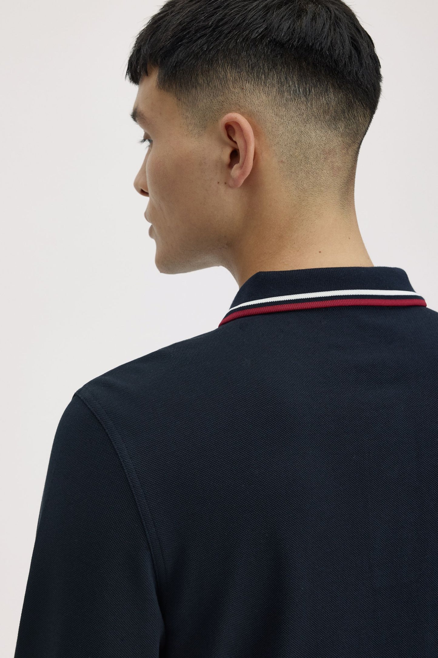 Fred Perry The Fred Perry Shirt Polo Longsleeve M3636 Navy / Snow White / Burnt Red