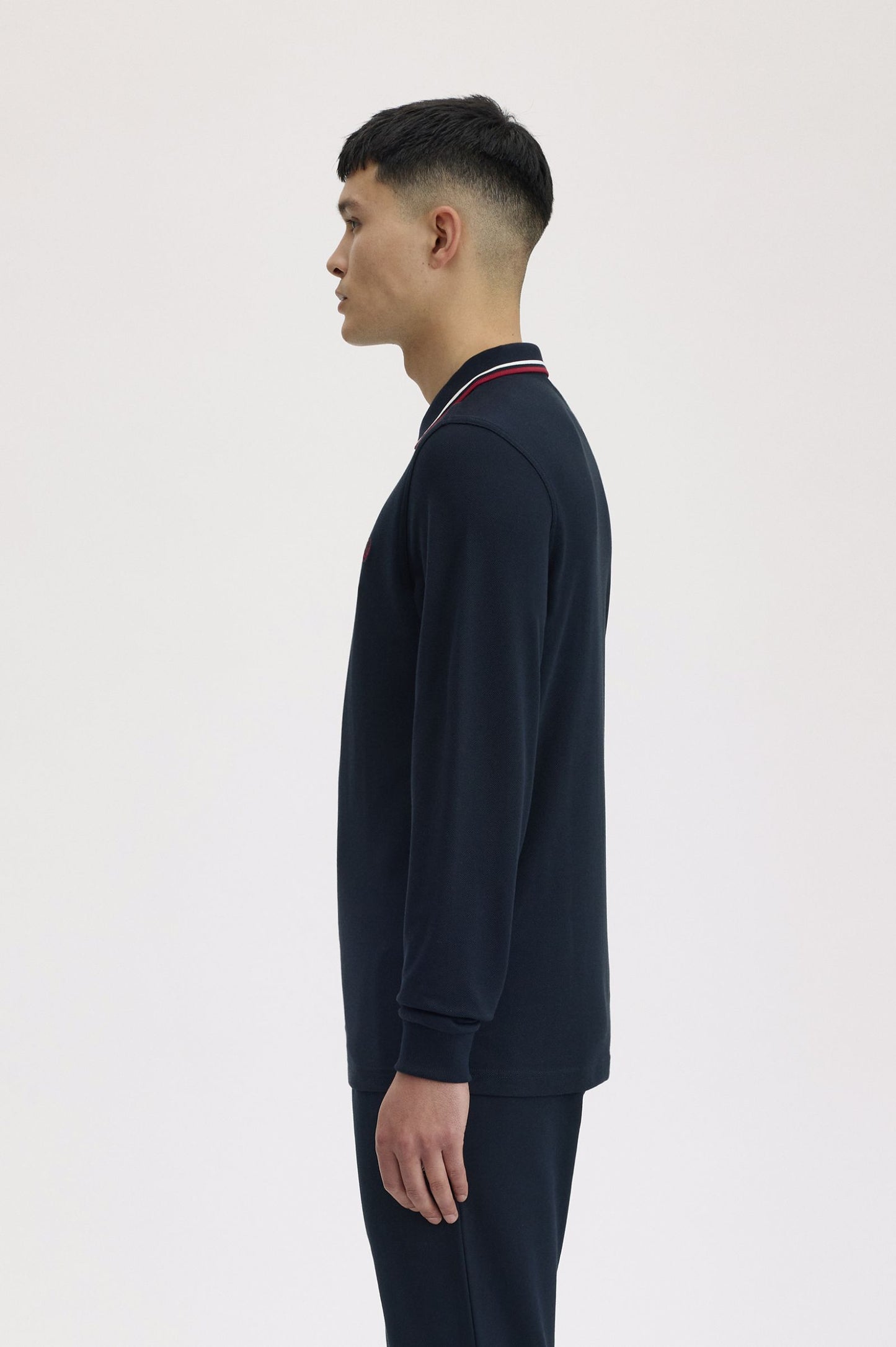 Fred Perry The Fred Perry Shirt Polo Longsleeve M3636 Navy / Snow White / Burnt Red